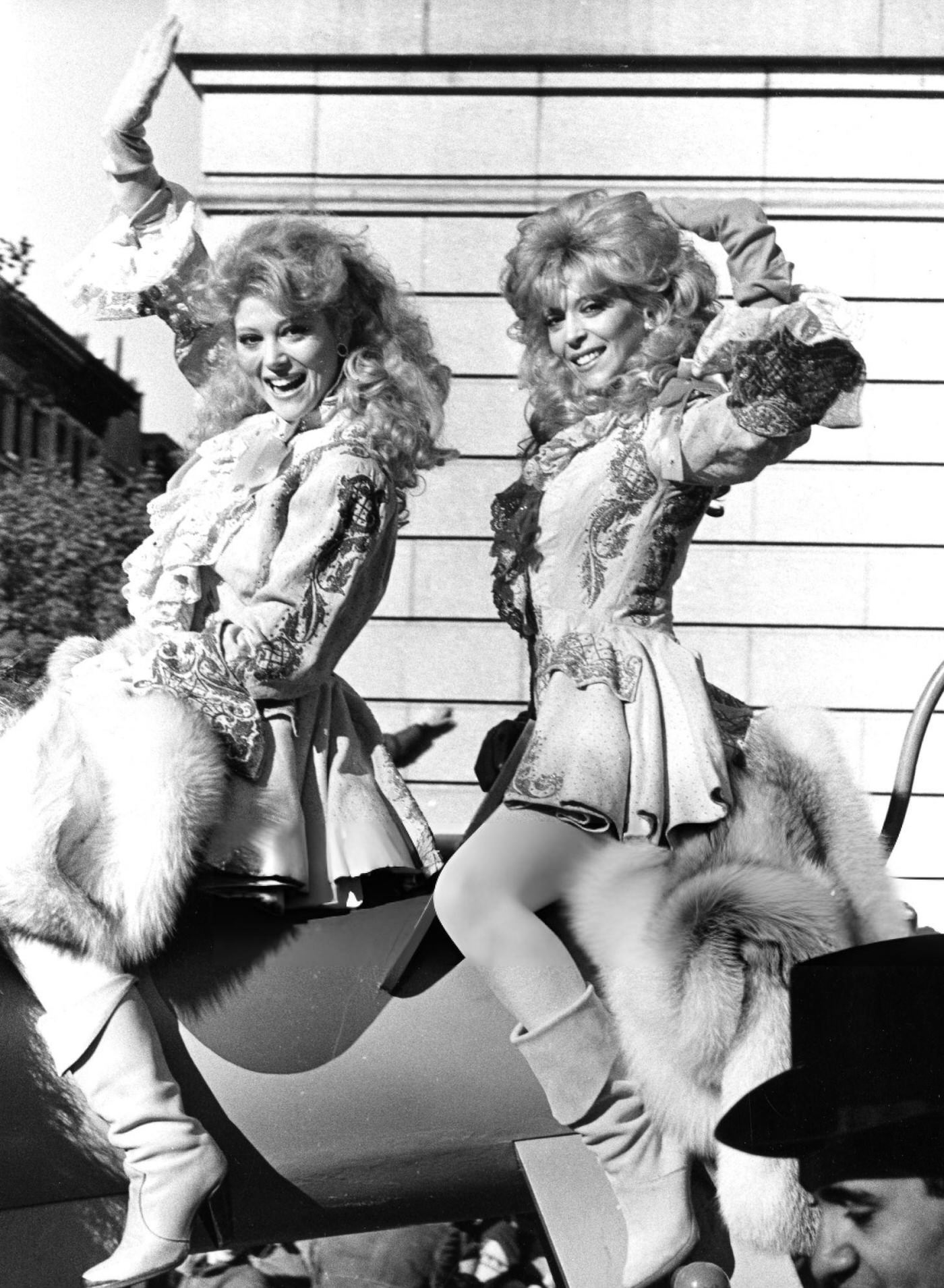 Actresses Audrey Landers And Judy Landers Attend The 58Th Annual Macy'S Thanksgiving Day Parade, November 22, 1984.