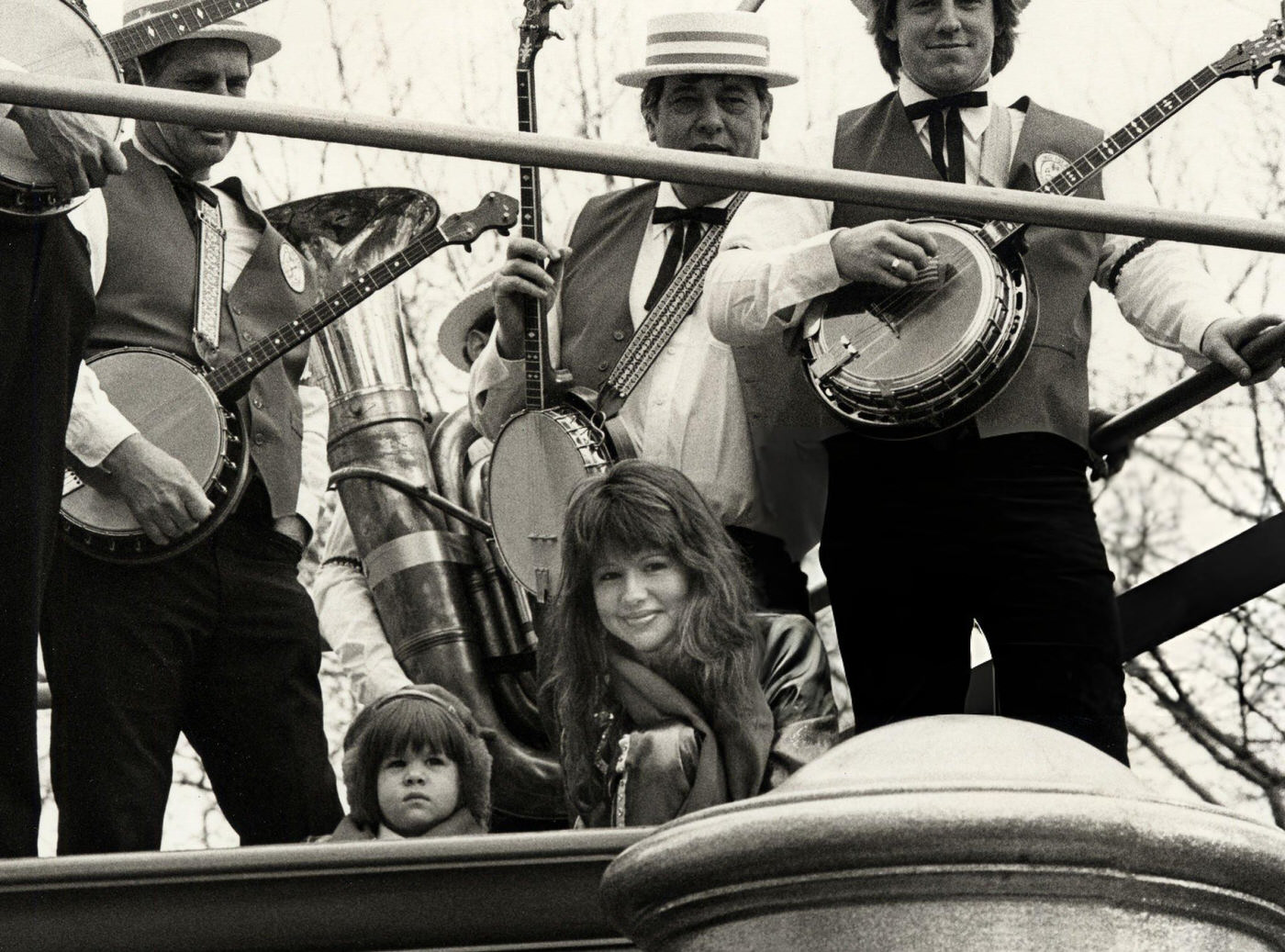 Kady Riklis And Pia Zadora During Macy'S Thanksgiving Day Parade, November 16, 1987.