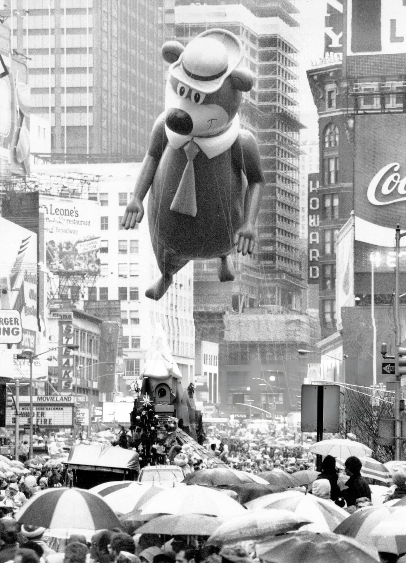 Yogi Bear Rides High Over Broadway In The Macy'S Thanksgiving Day Parade.