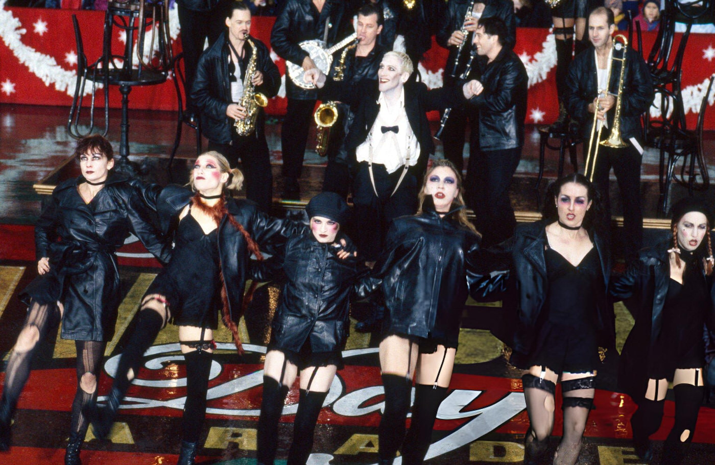 The Cast Of &Amp;Quot;Cabaret&Amp;Quot; Performs During The 1999 Macy'S Thanksgiving Day Parade.