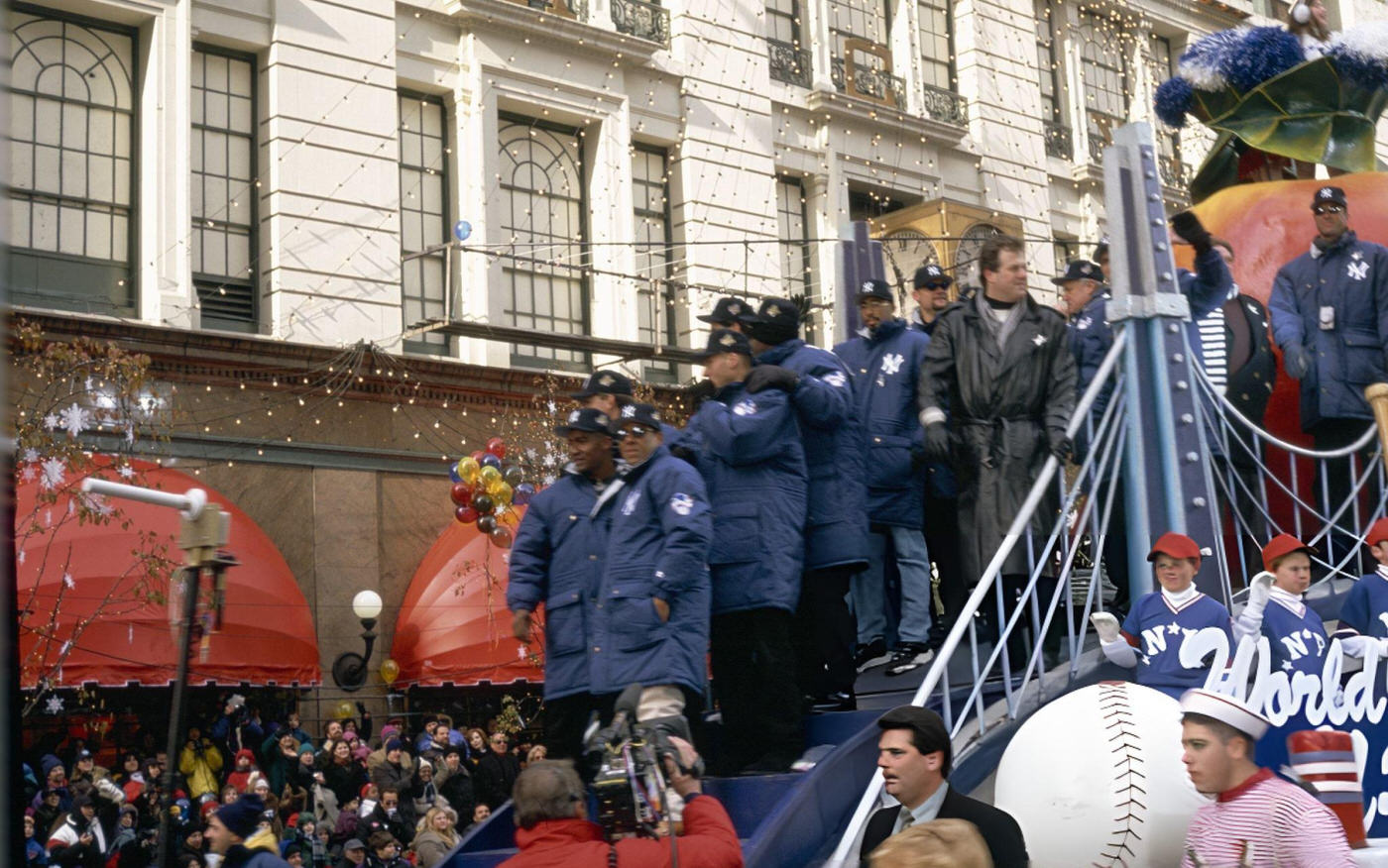 The 1996 World Series Champion New York Yankees Float During The 1996 Macy'S Thanksgiving Day Parade.