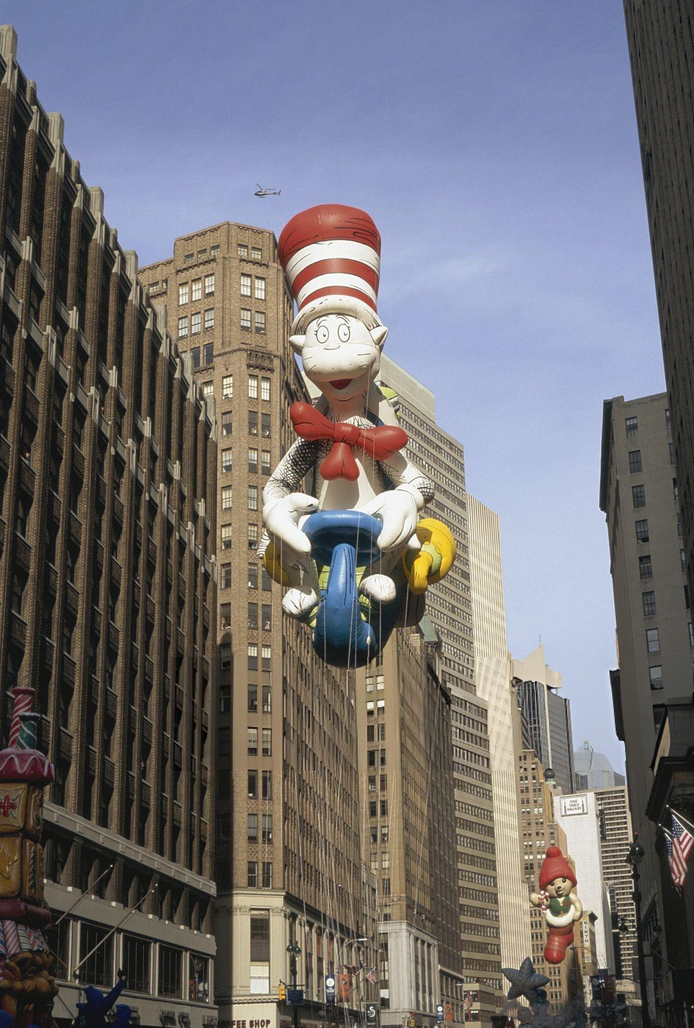 Dr. Seuss' Cat In The Hat Balloon During The 1996 Macy'S Thanksgiving Day Parade.