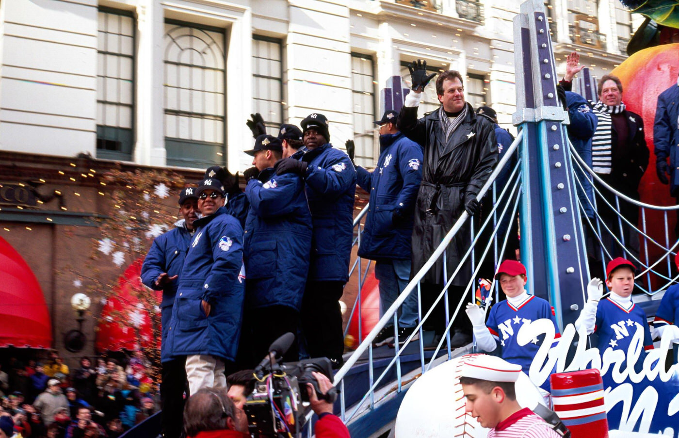 The 1996 World Series Champion New York Yankees During The 1996 Macy'S Thanksgiving Day Parade.