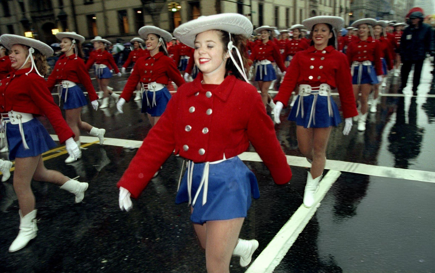The Kilgore Rangerettes Brave The Rain During The 72Nd Annual Macy'S Thanksgiving Day Parade.