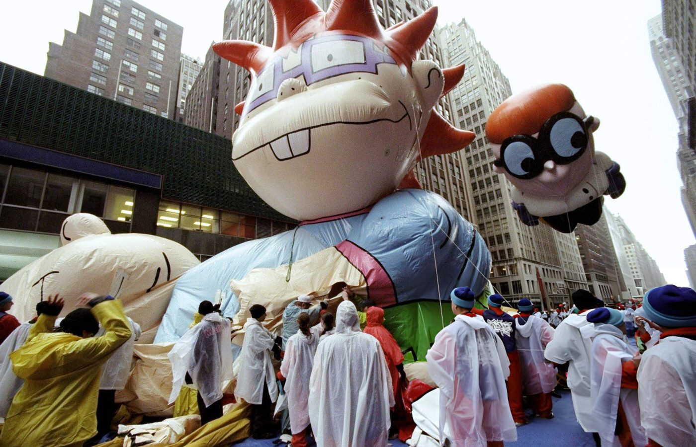 Giant Balloons Are Deflated After The 72Nd Annual Macy'S Thanksgiving Day Parade.