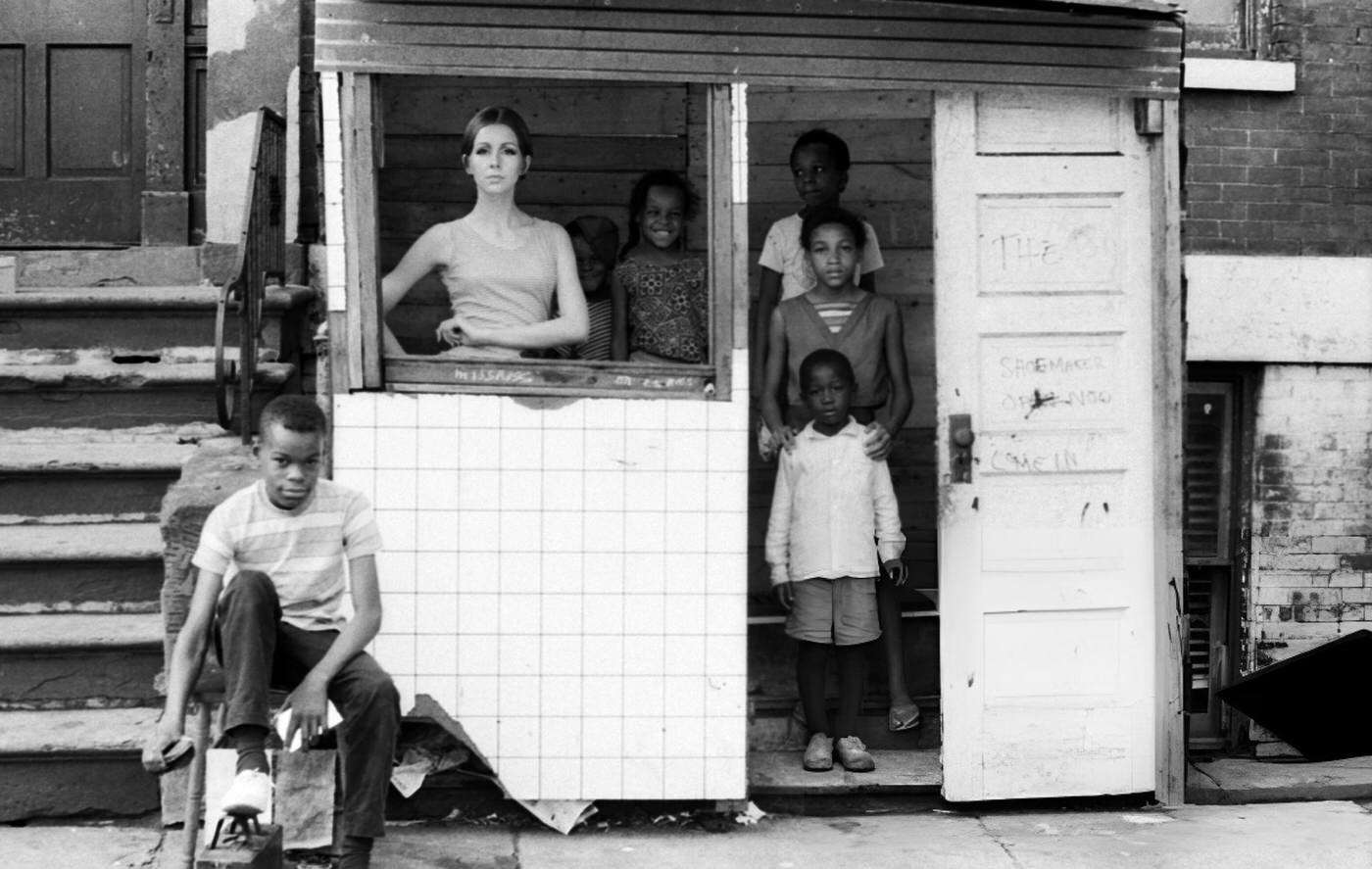 A Woman In A Shoe Shine Shack In New York City, Circa 1965.