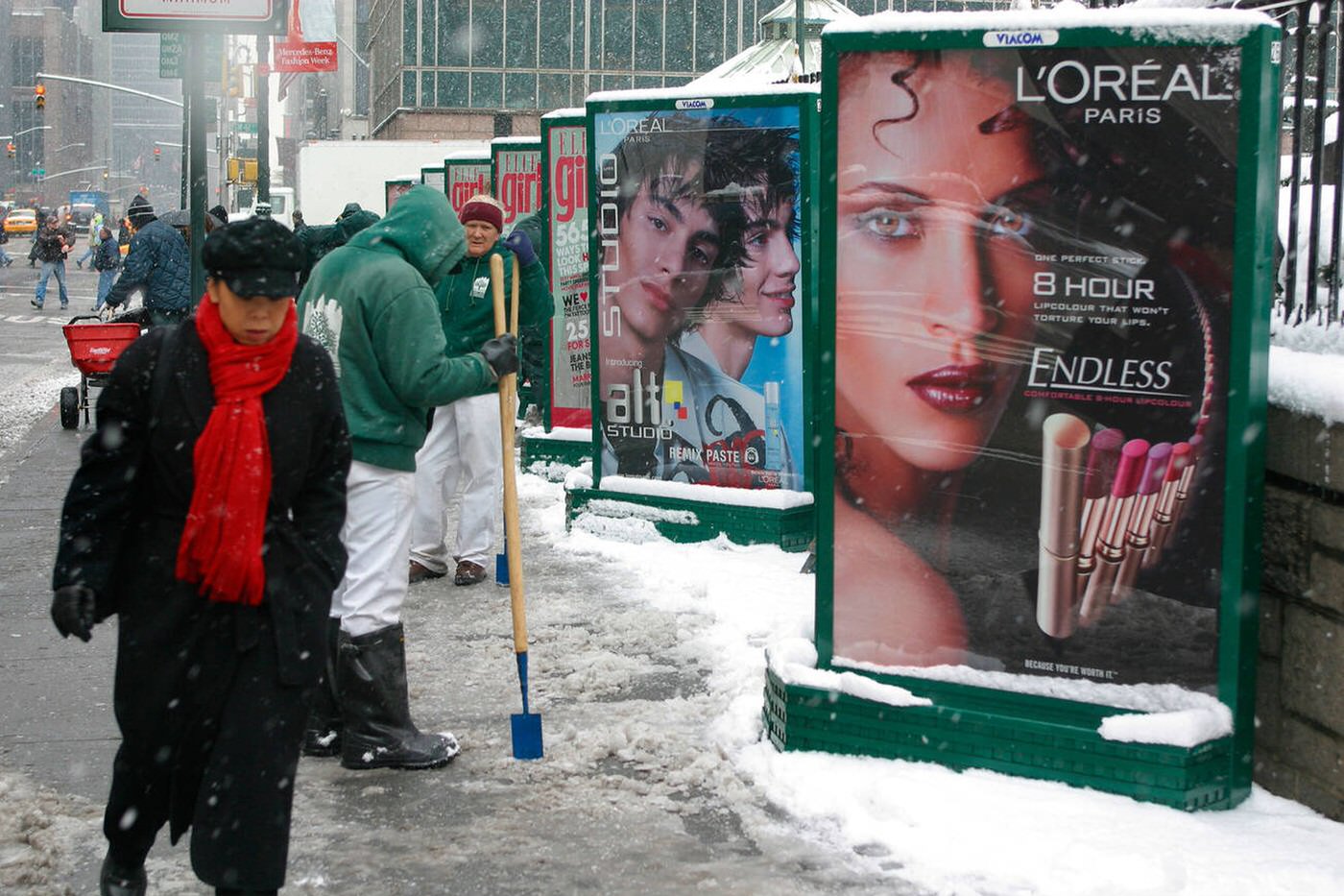 Snowstorm, Street Scene, New York City, 2002.