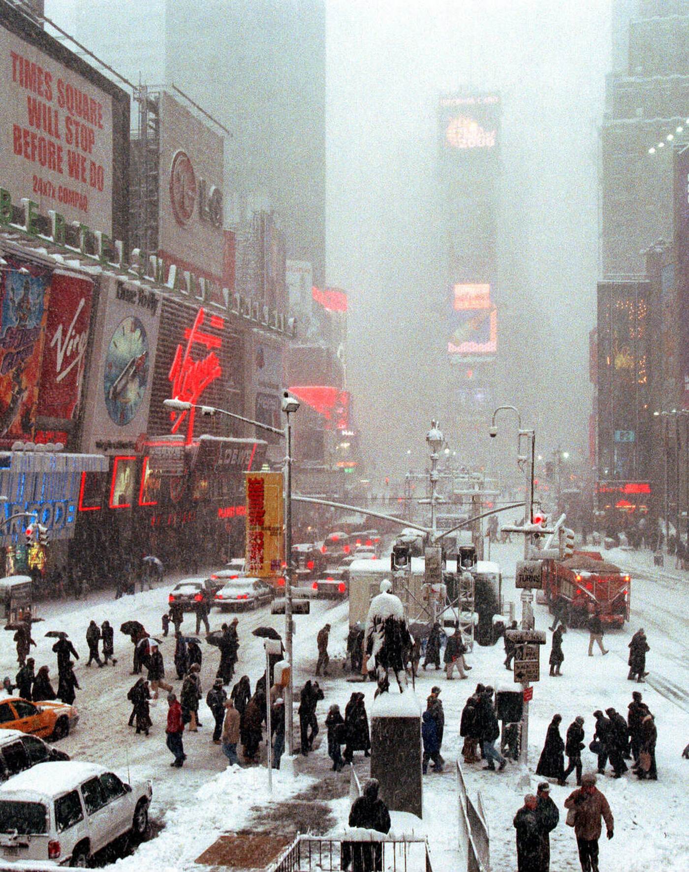 Times Square During A Major Snowstorm, 2000.