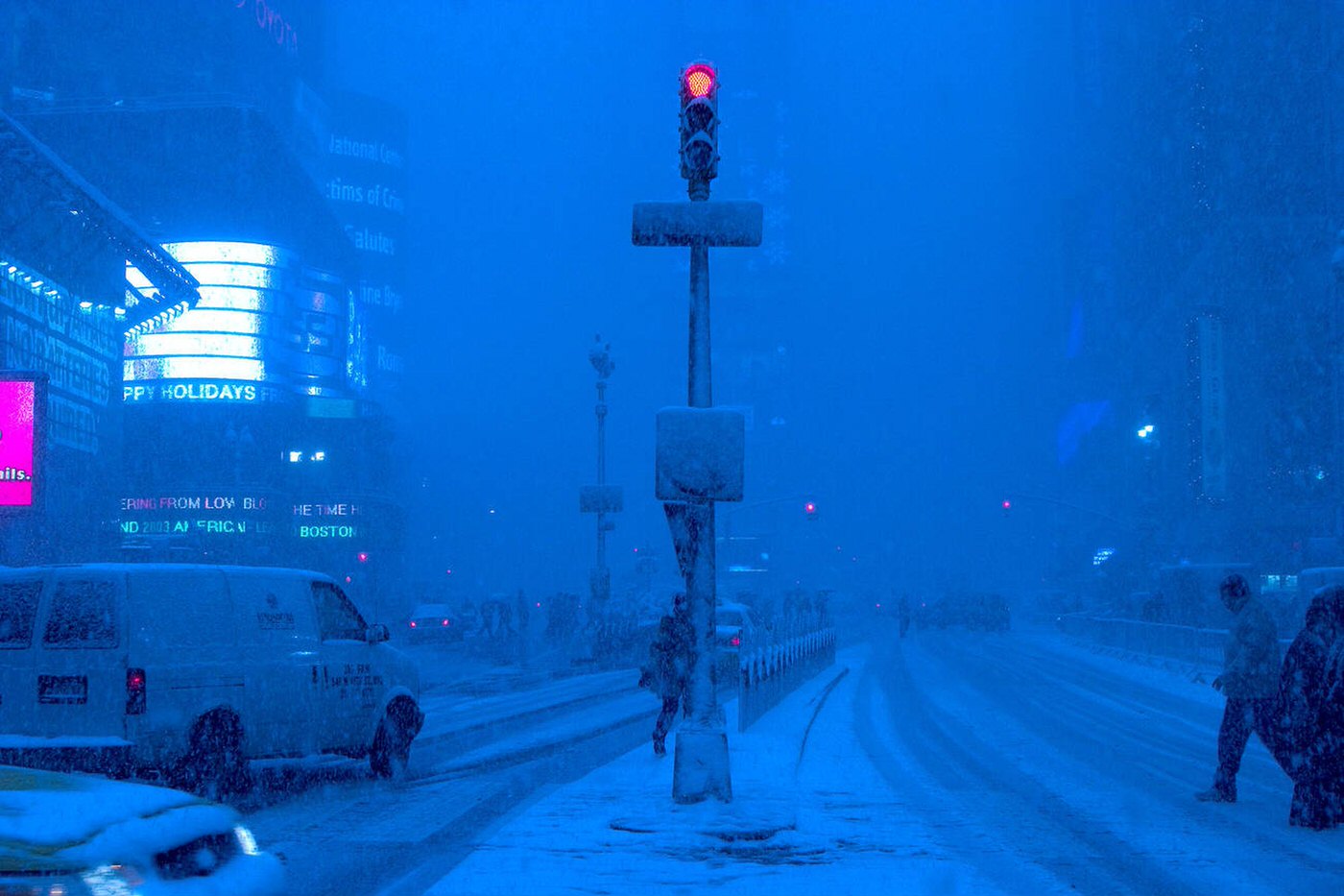 Times Square In The Snow, 2003.