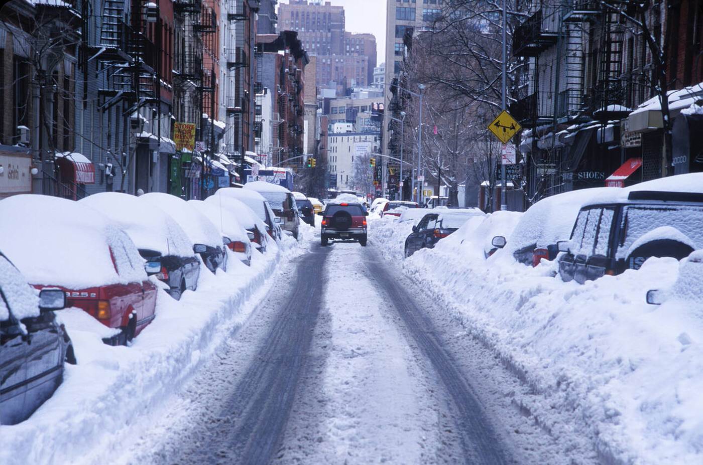 Thompson Street In Soho After Snow Storm, 2003.