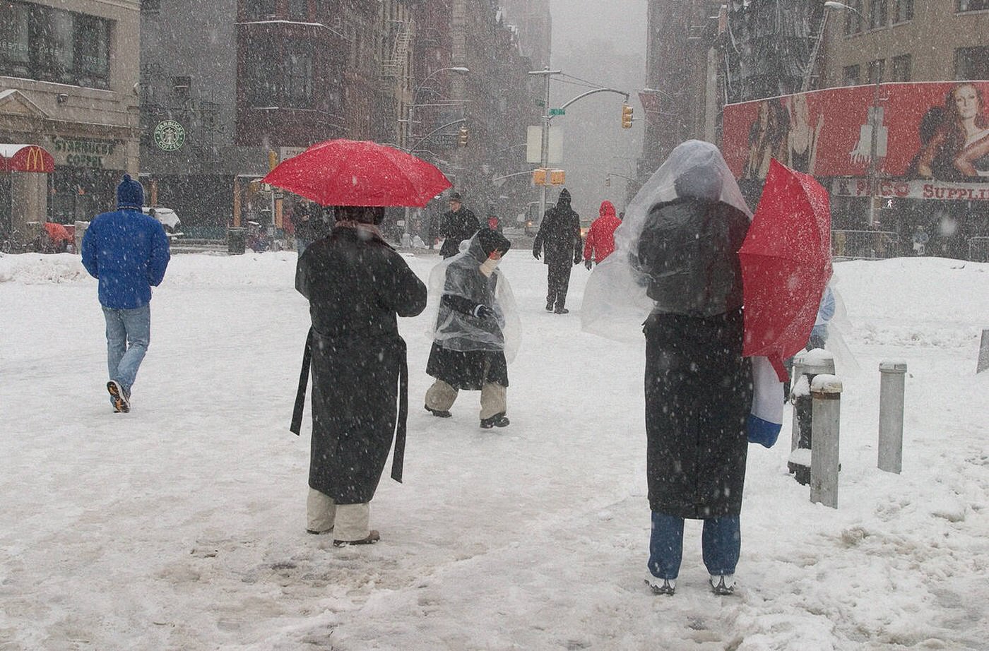Union Square During A Snowstorm, 2004.