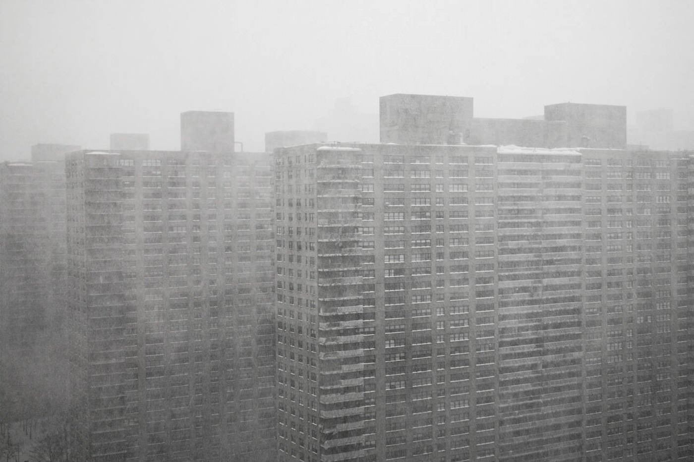 Apartment Buildings During A Snowstorm, 2004.