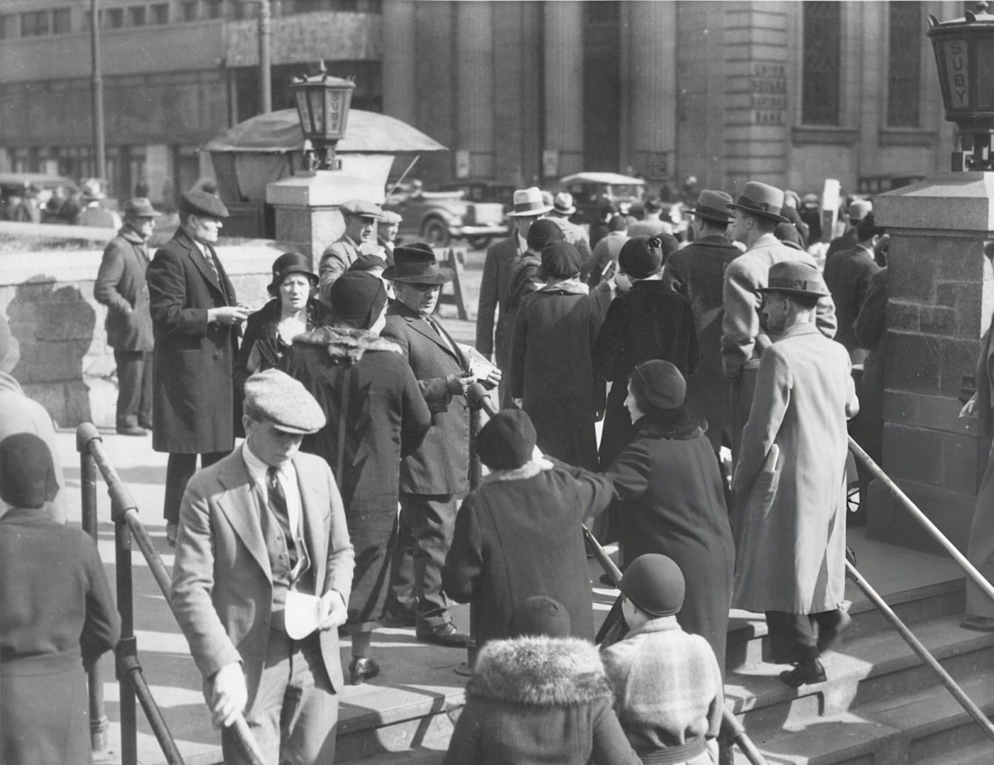 New York Subway Exit, Circa 1933.
