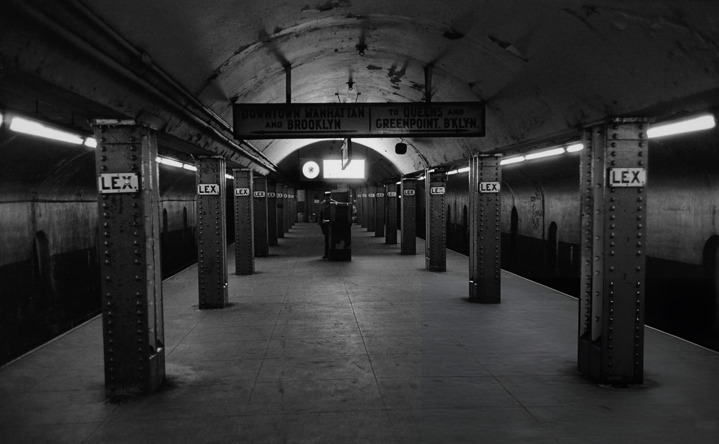&Amp;Quot;Sandhogs&Amp;Quot; Work Under High Pressure In New Tubes Extending Under The East River From Rutger'S Slip, Manhattan, To York Street, Brooklyn, December 17, 1931.