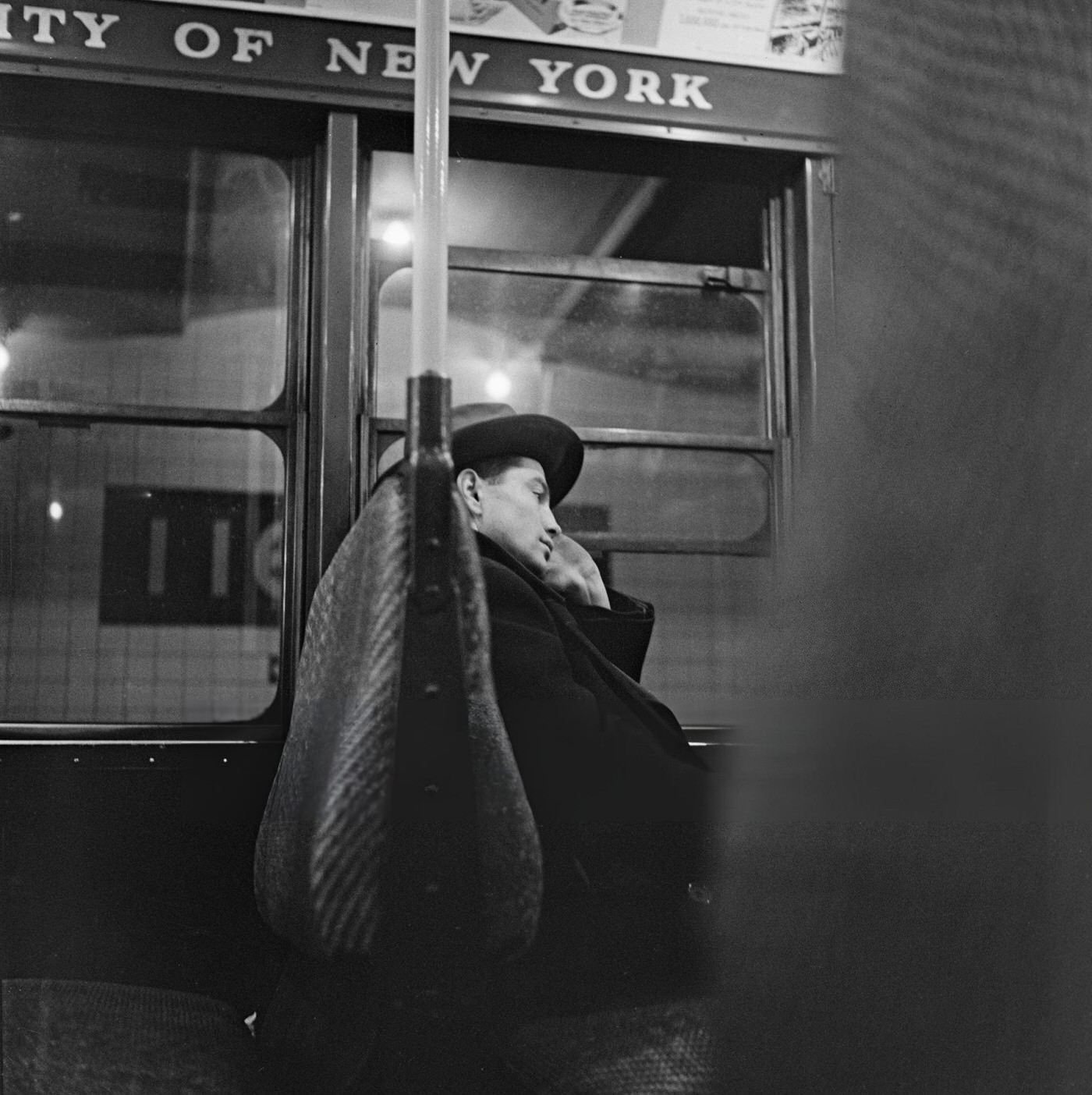 Clapboard Buildings, Cobblestone Streets With Trolley Tracks, Cars, And A Subway Entrance On The Corner At Graham And Metropolitan Avenues, Brooklyn, Circa 1937.