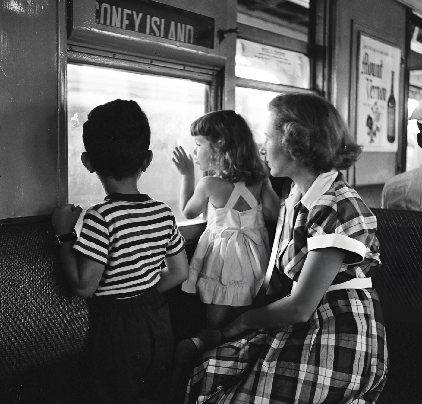 First Ride During The Subway Grand Opening, Showing The New Safety Door, February 29, 1932.