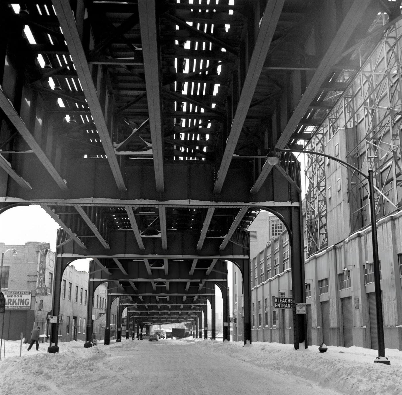 Elevated Tracks Of The New York City Subway, January 1959.