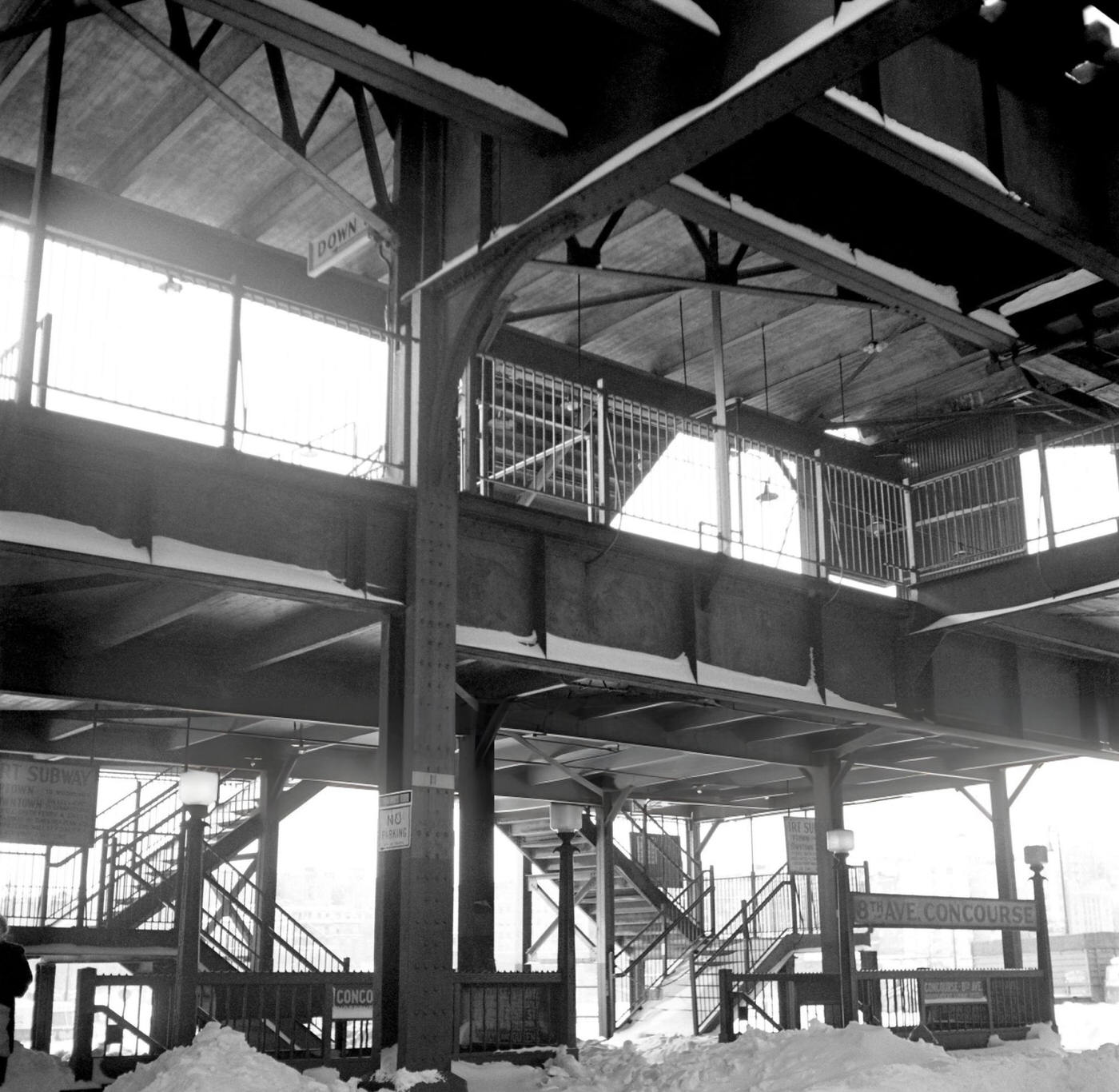 Elevated Tracks Of The New York City Subway, January 1959.