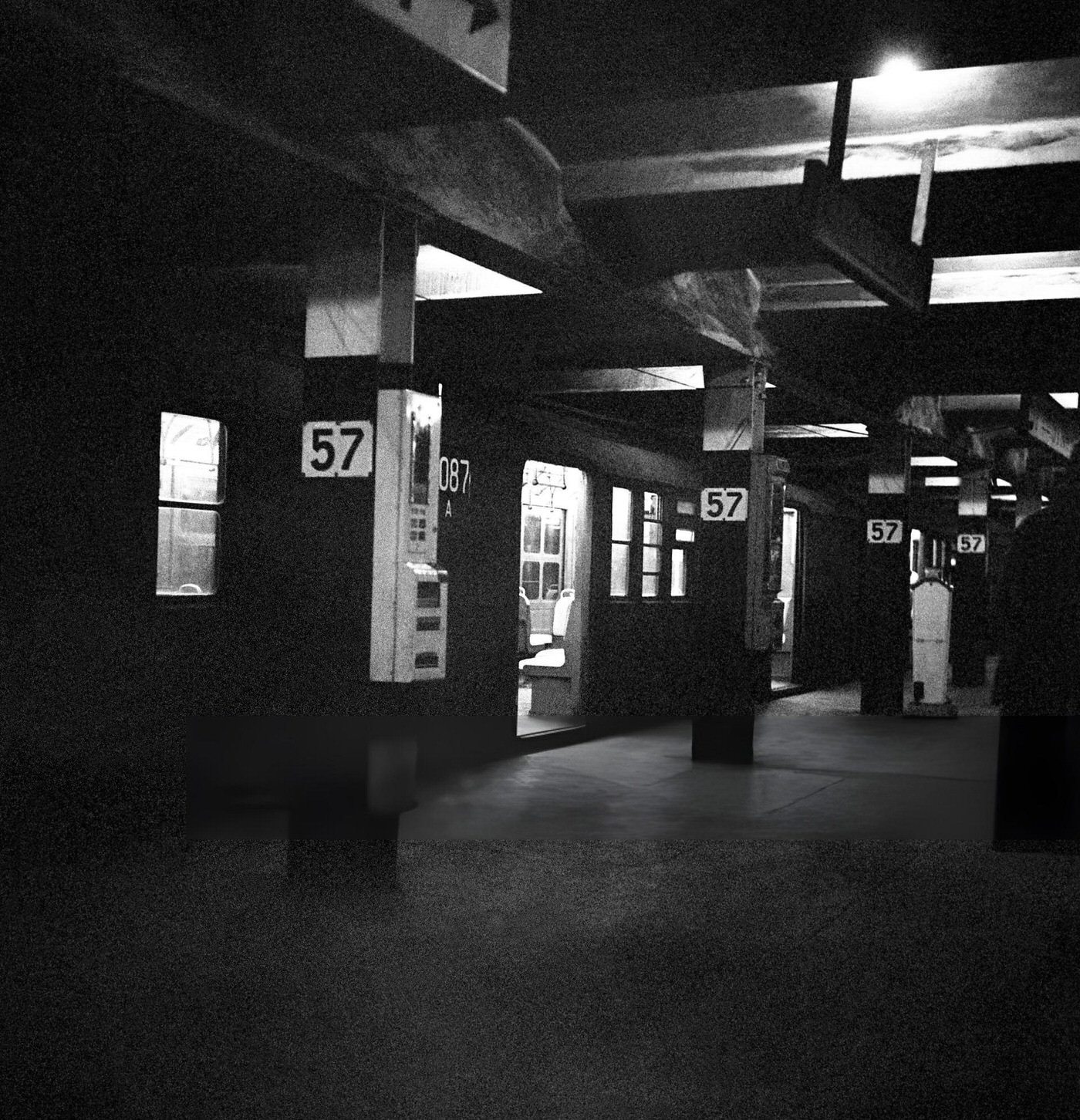 A New York City Subway Car At 57Th Street, January 1959.