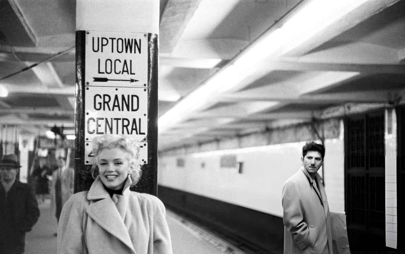 Actress Marilyn Monroe Takes The Subway In Grand Central Station, March 24, 1955.