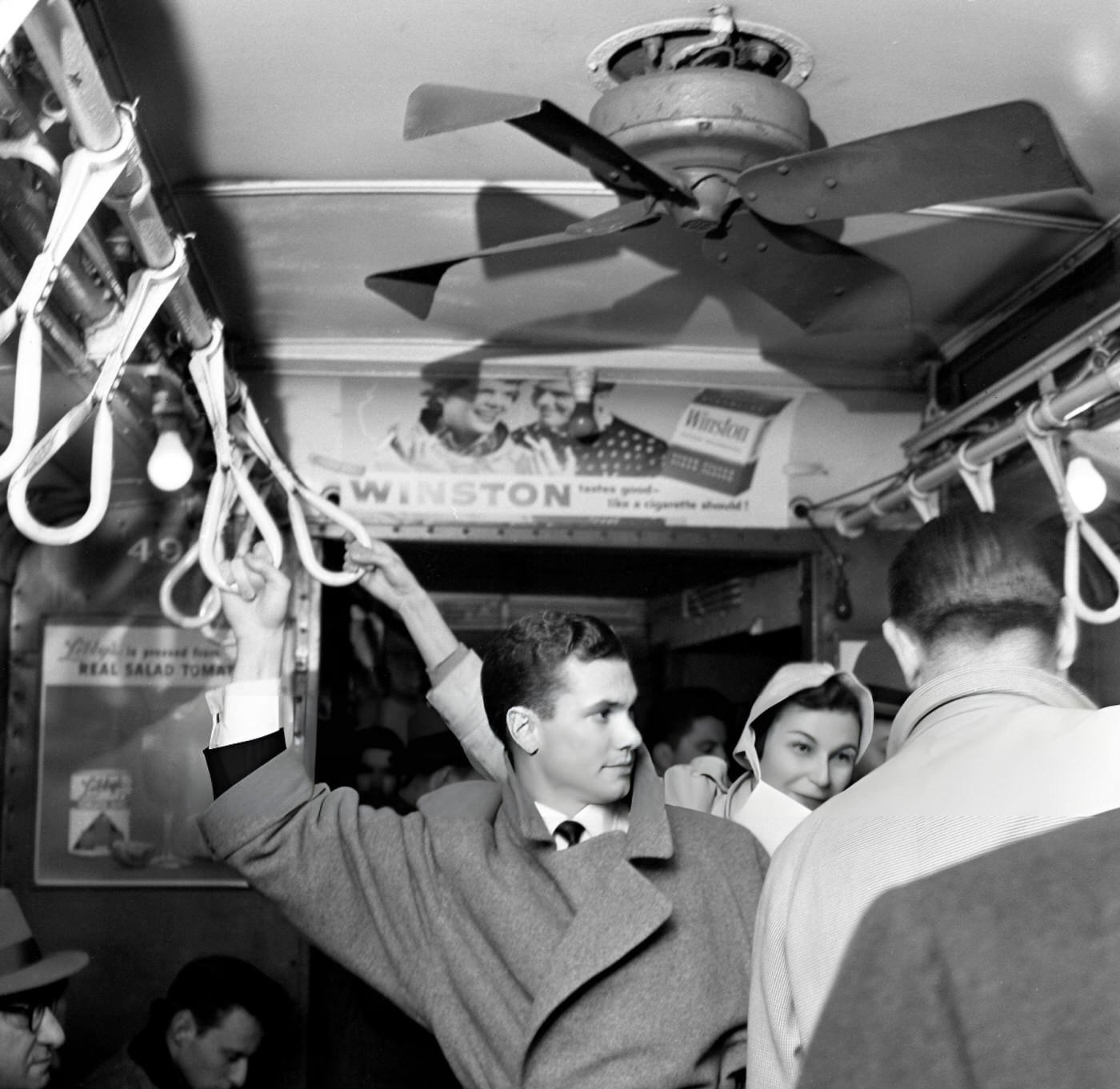 Cbs Television Actor Dwayne Hickman On A New York City Subway, January 25, 1957.