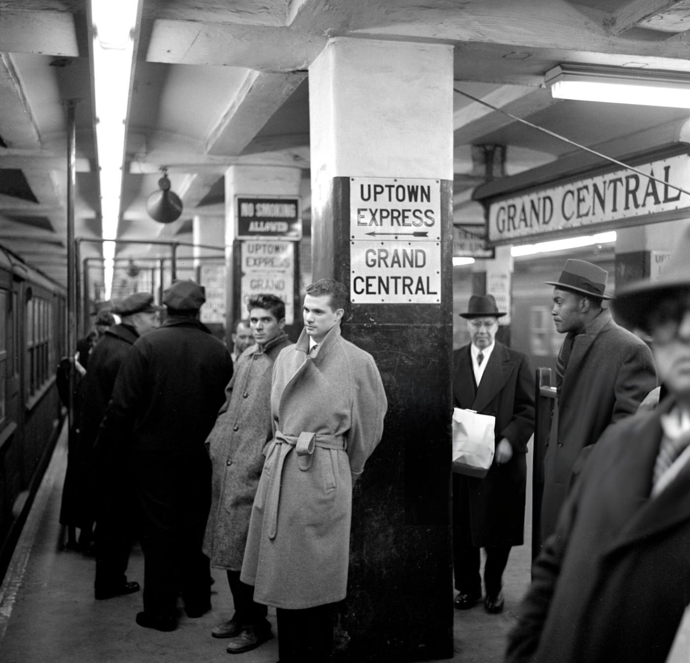 Cbs Television Actor Dwayne Hickman On A New York City Subway Platform, January 25, 1957.
