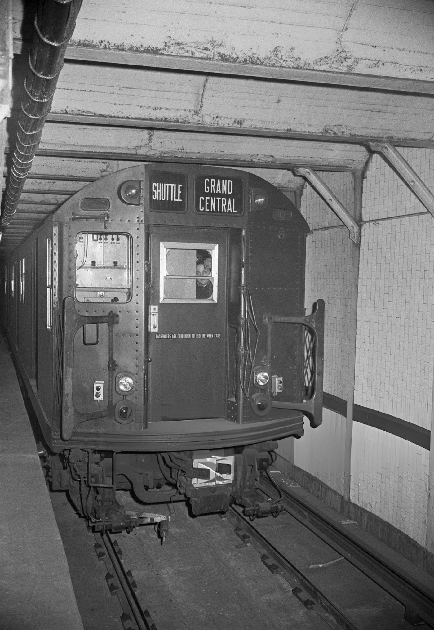 New York'S Automatic, Unmanned Subway Train In A Tunnel, December 12, 1961.