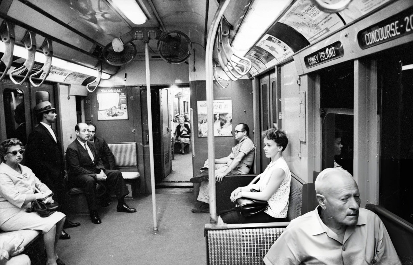 Passengers On A New York Subway, September 21, 1966.