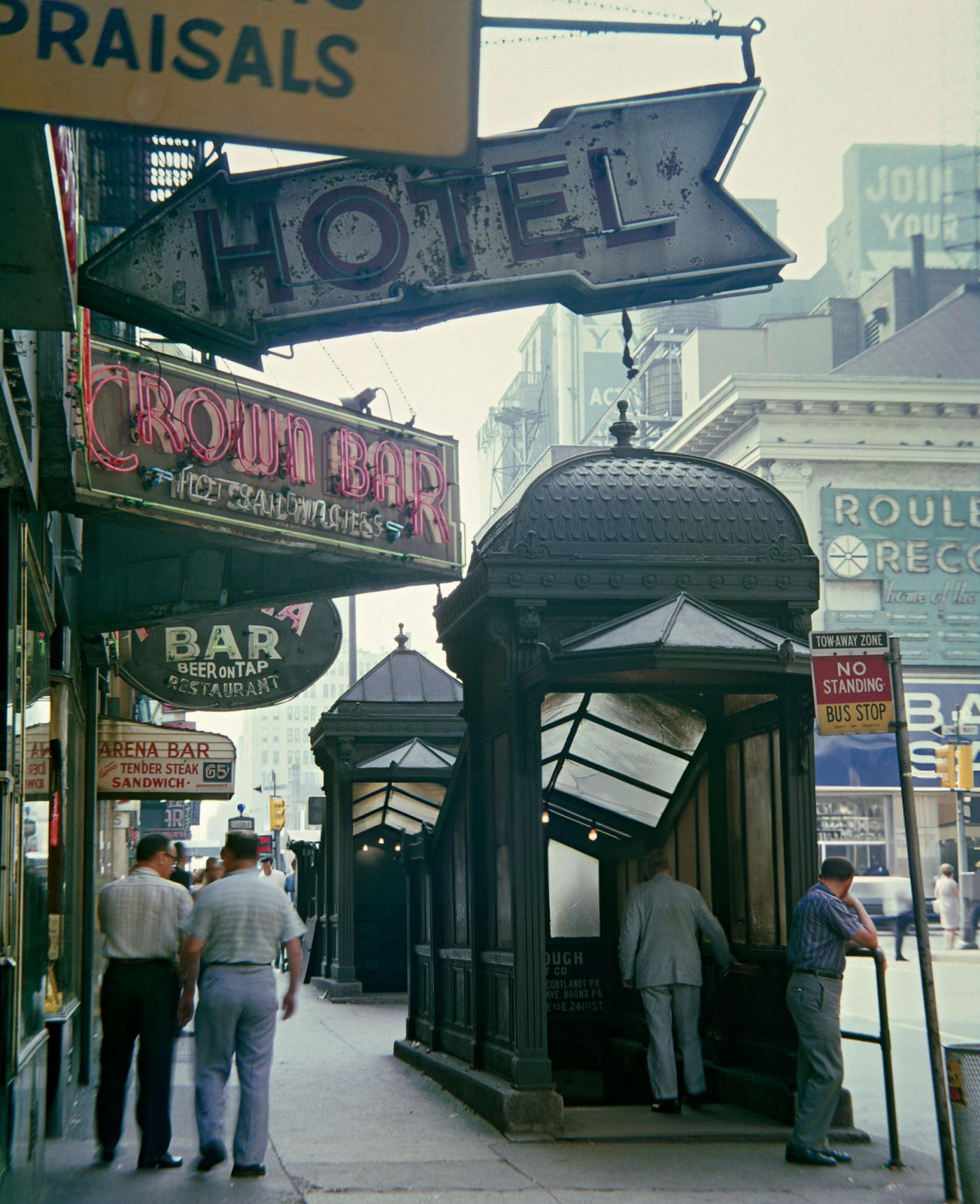 A Subway Entrance On Broadway, New York City, 1964.