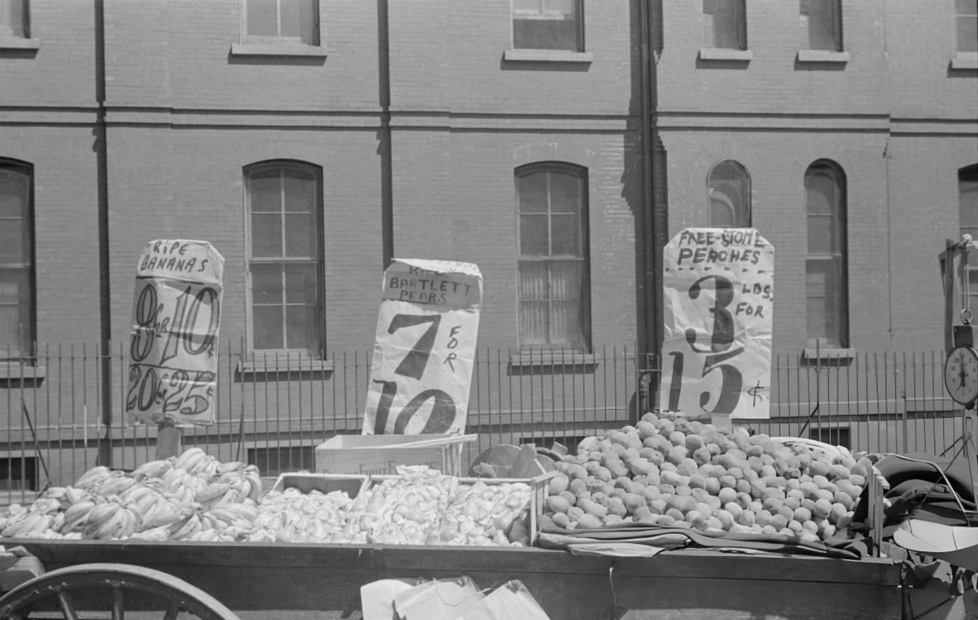 A Fruit And Vegetable Vendor Stand On 61St Street Between 1St And 3Rd Avenues, New York City.
