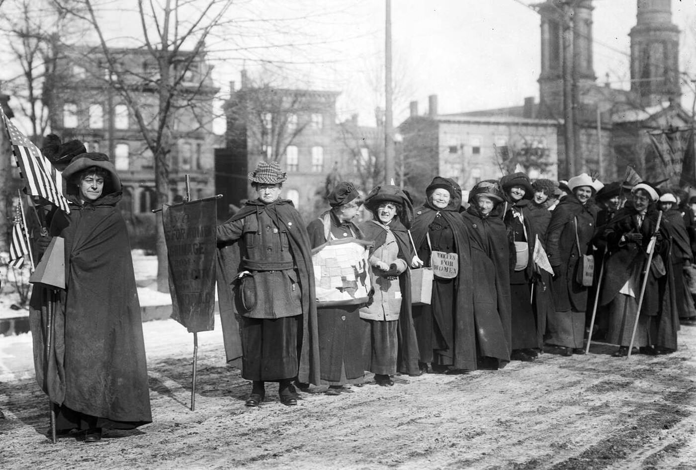 Suffrage Hikers Who Took Part In The Suffrage Hike From New York City To Washington, D.c. Which Joined The March 3, 1913 National American Woman Suffrage Association Parade, 1913.