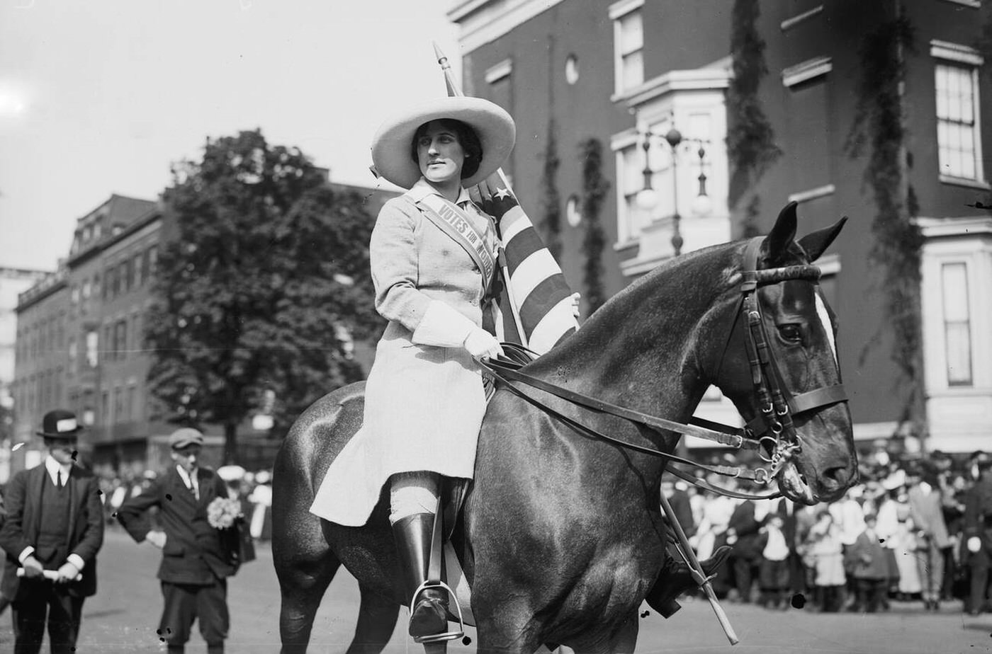 Inez Milholland Boissevain At A Women'S Suffrage Parade In New York City, 1913.