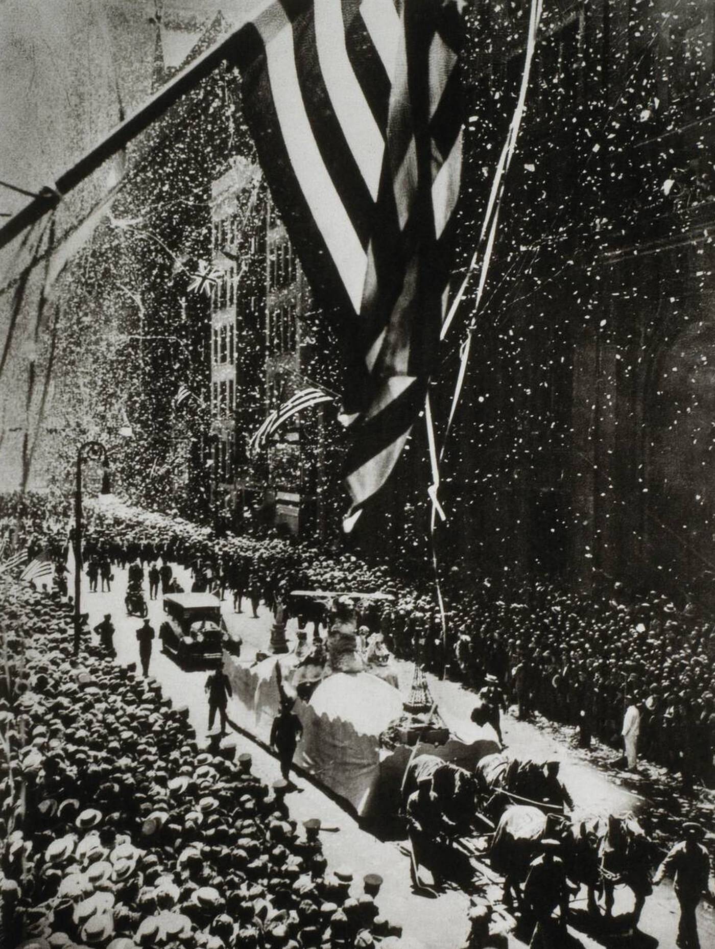 Charles Lindbergh Ticker Tape Parade, New York City, 1927.