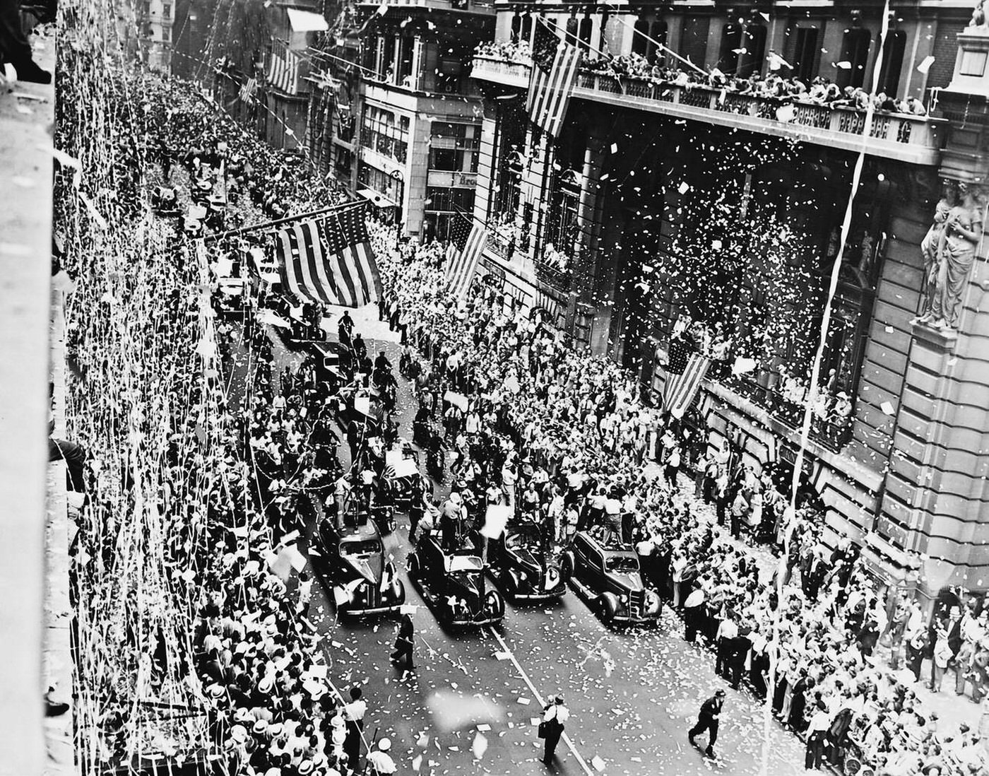 Ticker Tape Parade For Douglas Corrigan In New York, 1938.