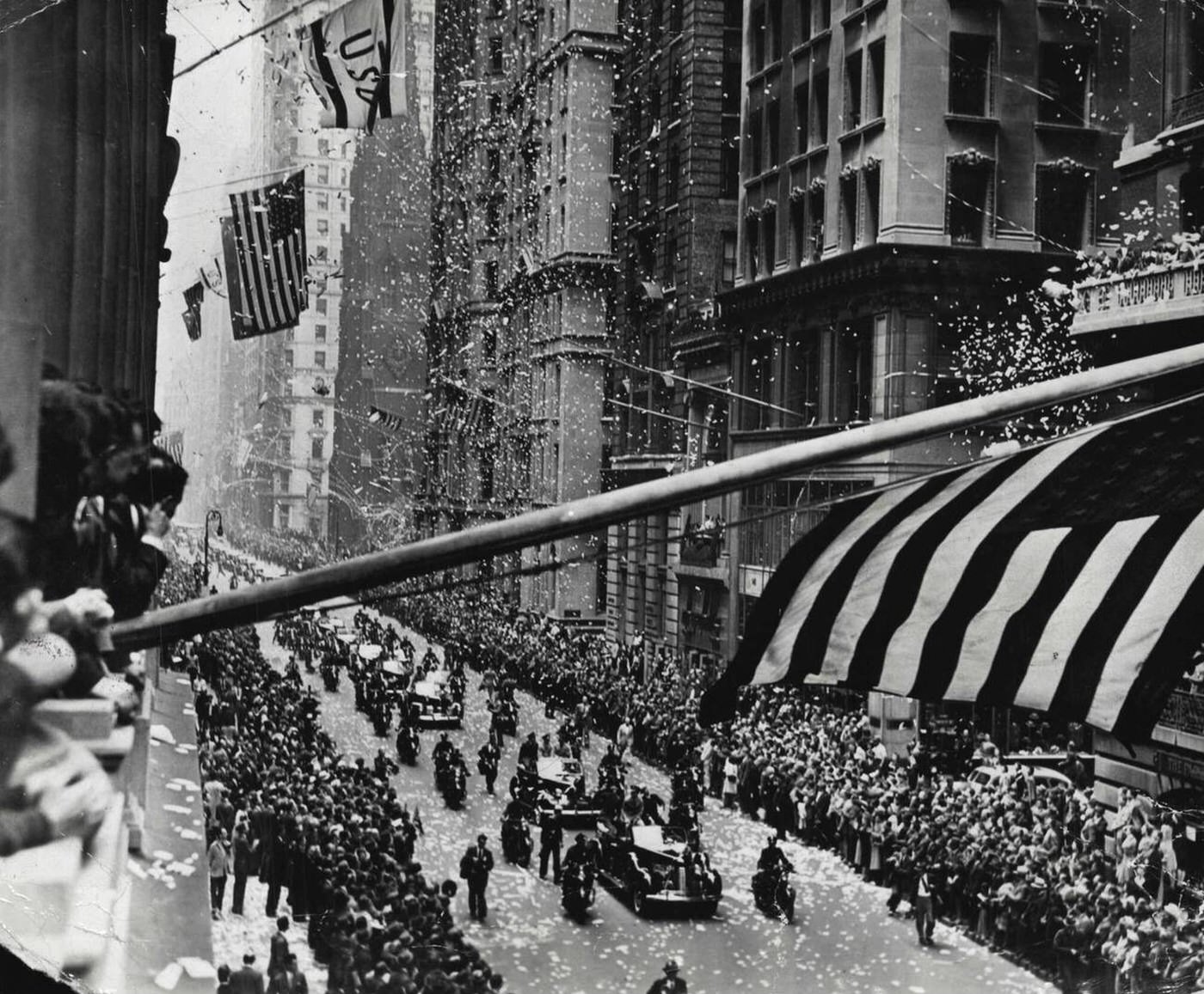 War Heroes Parade Up Broadway, 1951.
