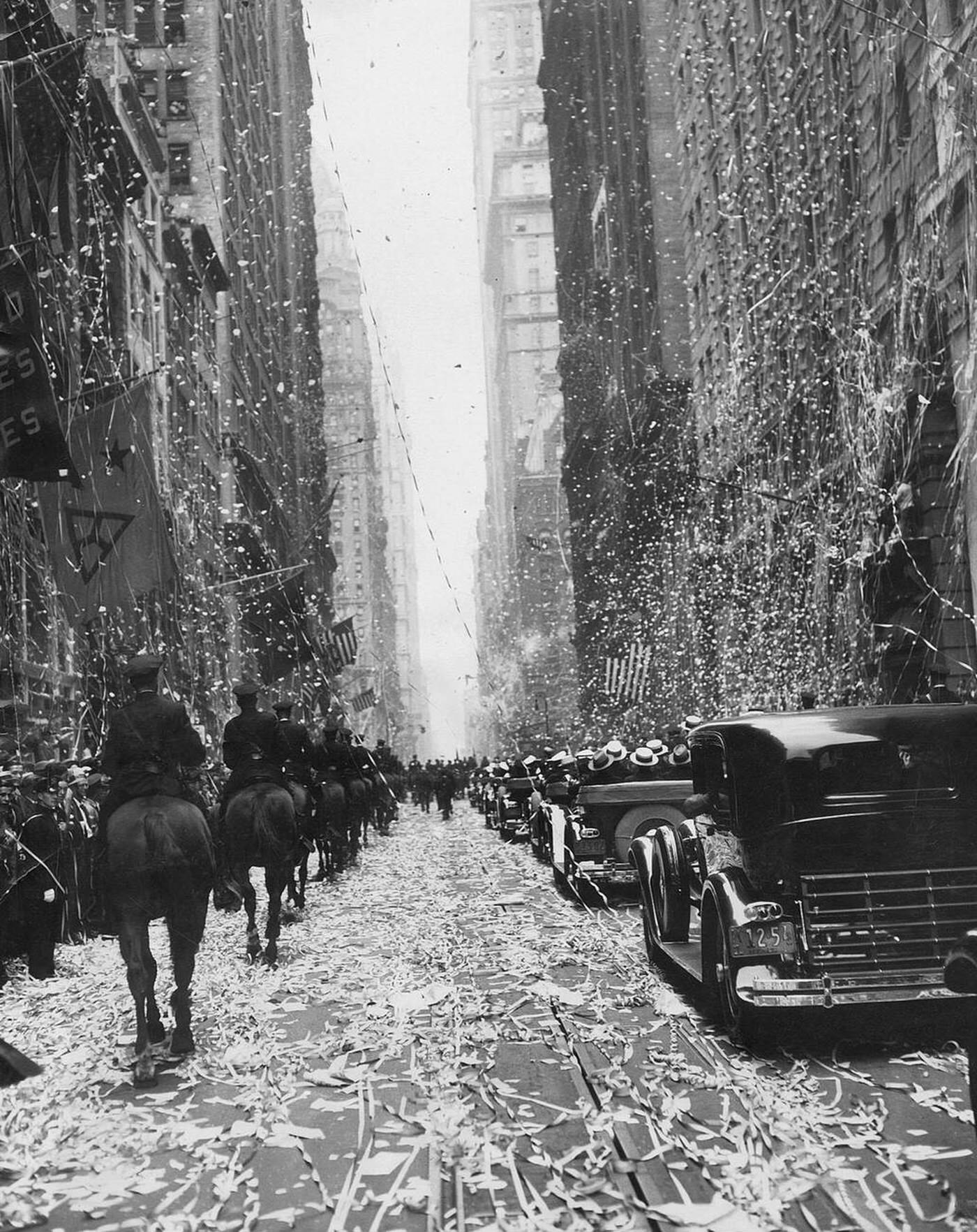 Parade For Hugo Eckner In New York, 1929.