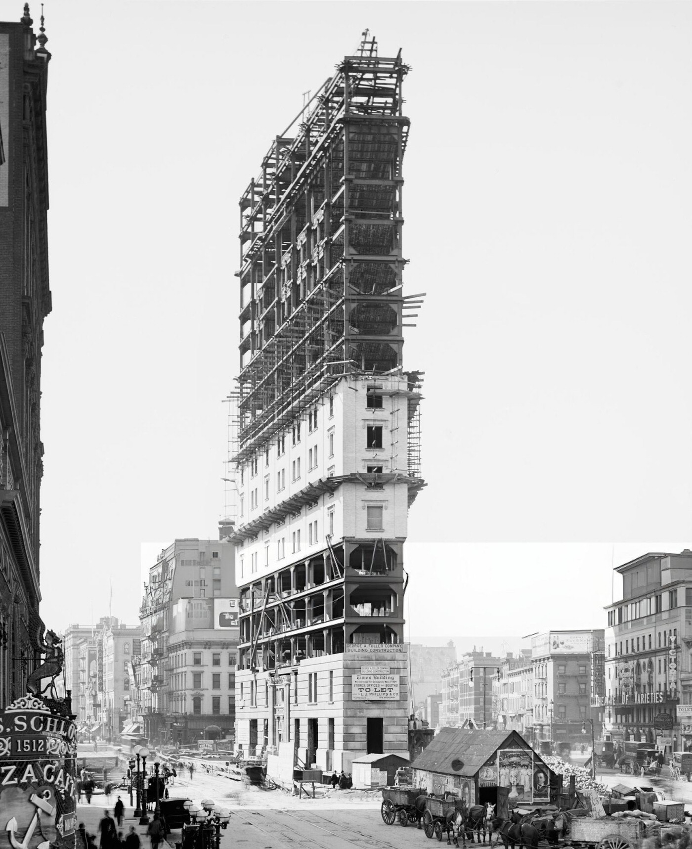 Times Building Under Construction, 42Nd Street And Longacre Square, 1904.