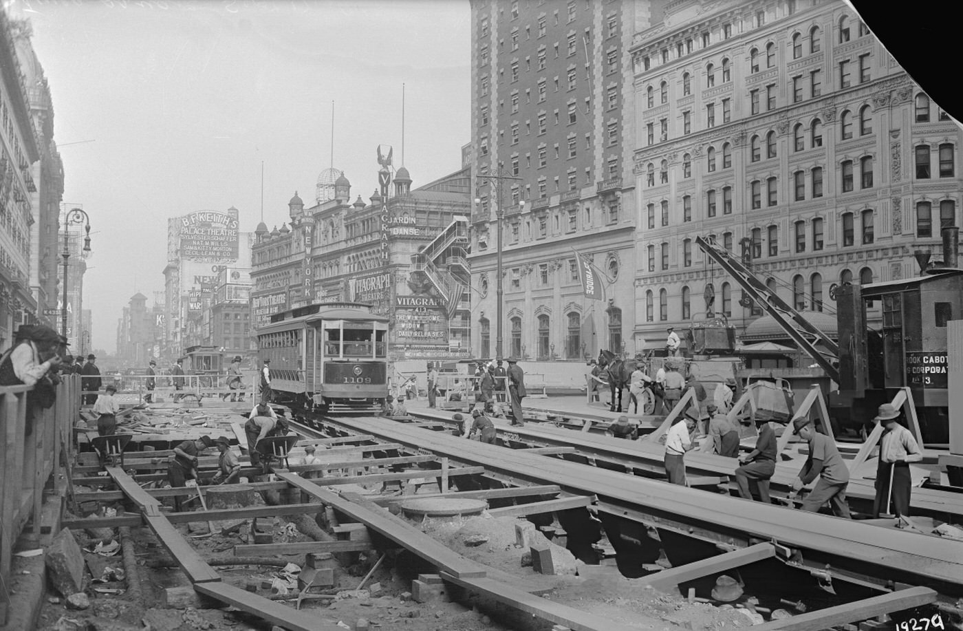 Street Construction In Times Square.