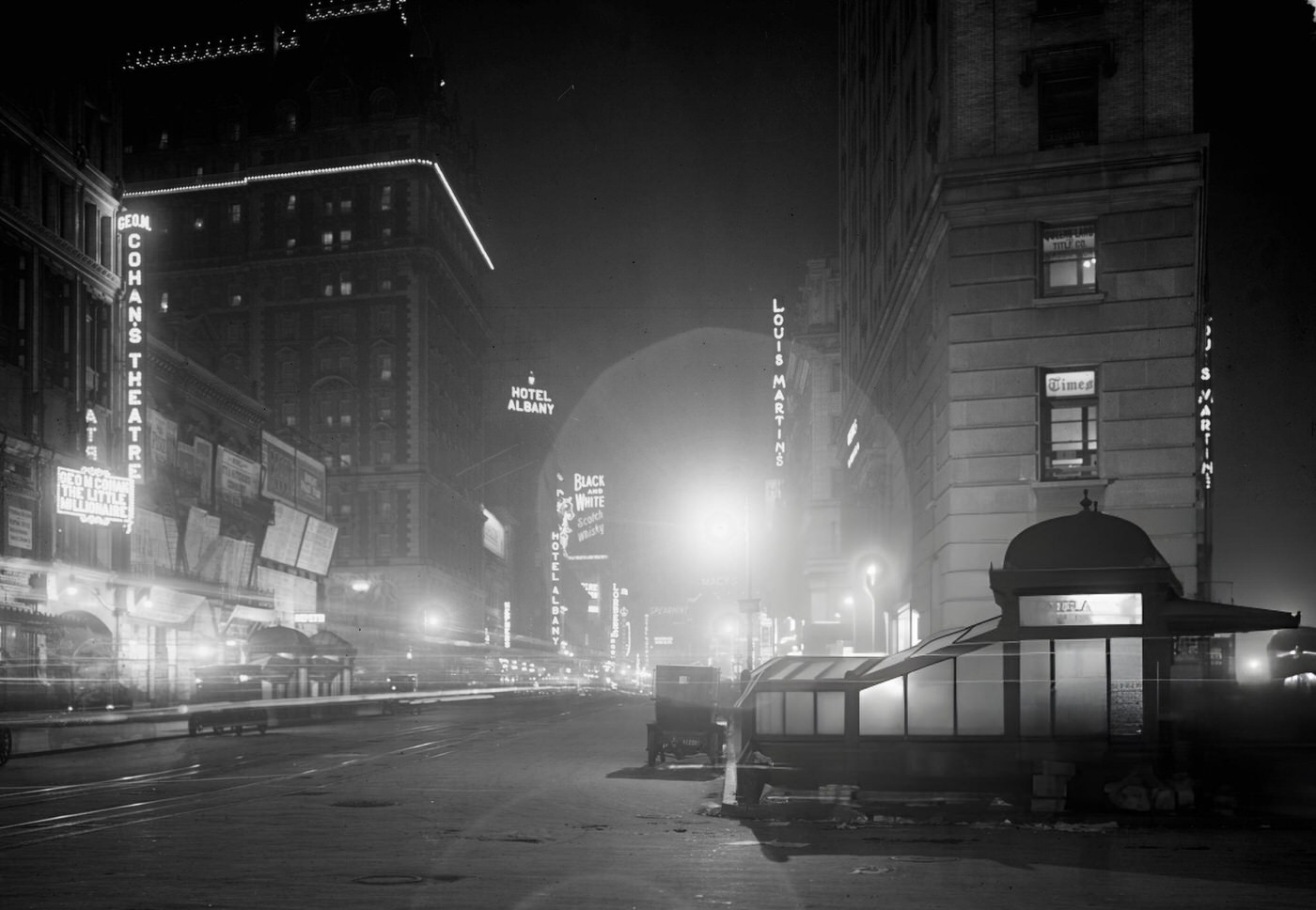 Nighttime View Of Broadway, Looking South From 43Rd Street, In Times Square, Late 1911 Or Early 1912.