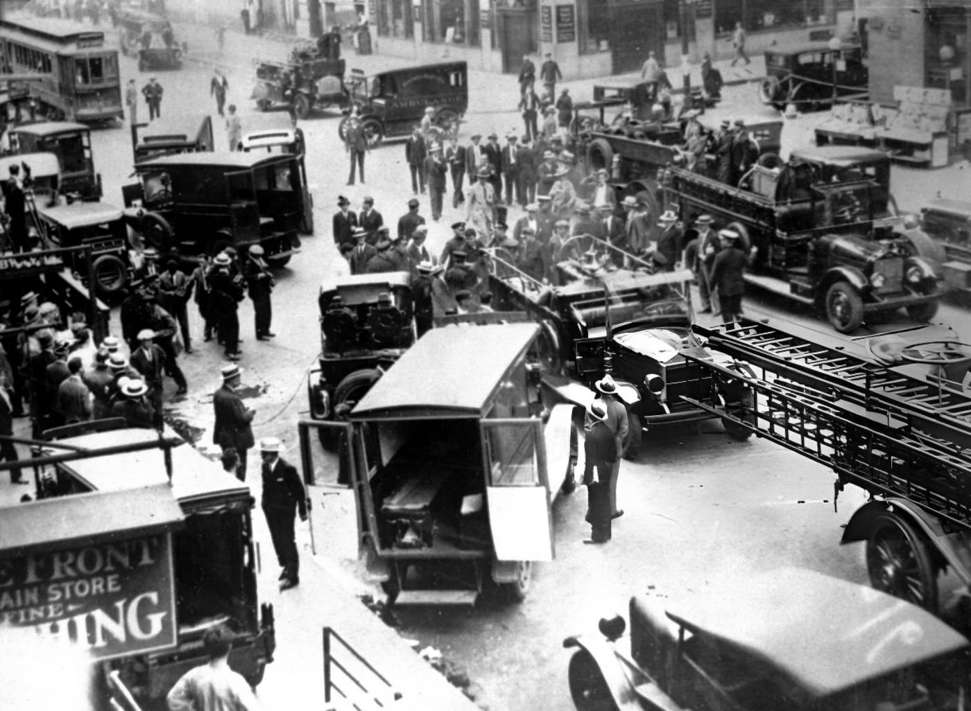 The Signs Of Times Square Lit Up At Night, 1927.