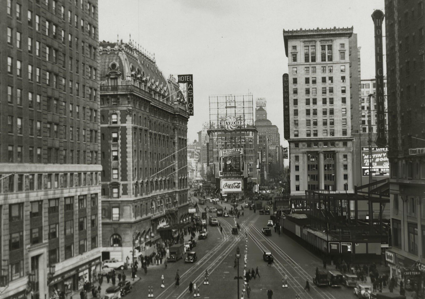 The Theatre District Around Times Square, New York, Seen From Broadway, 1920S.