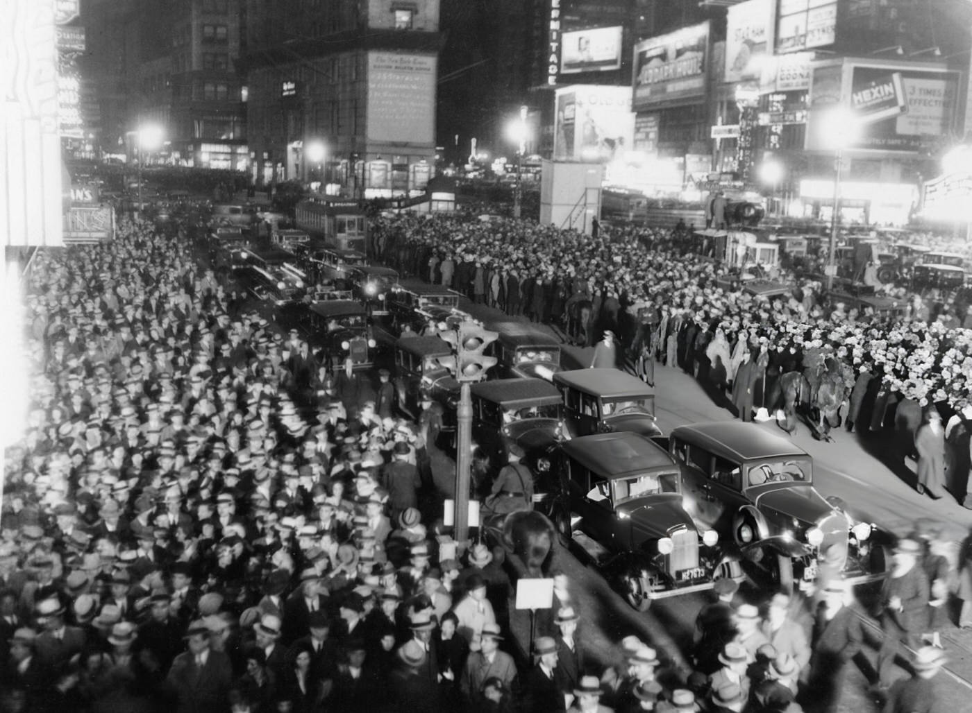 Crowds Of People On Times Square, 1930.
