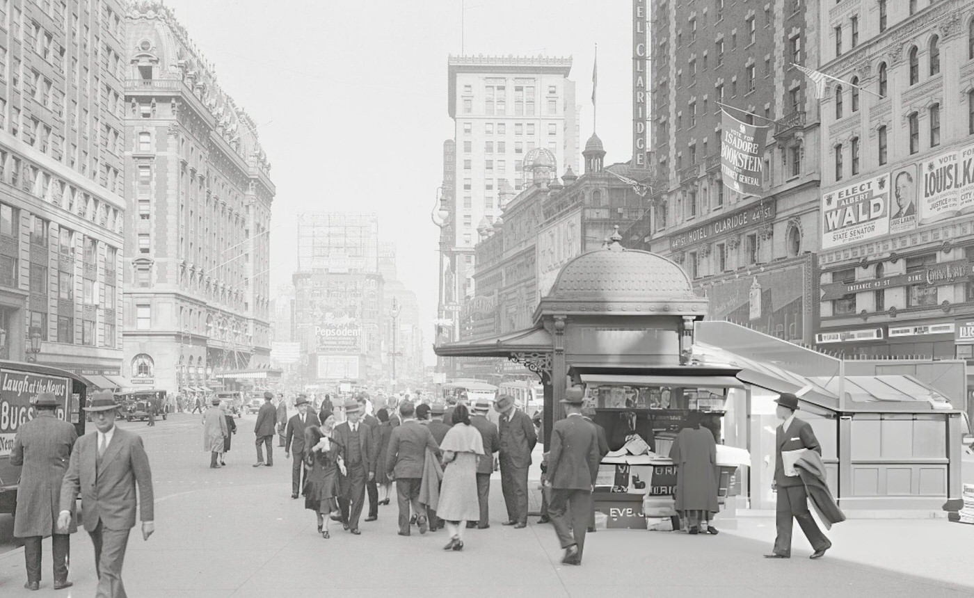 Times Square Subway Rush, October 1930.