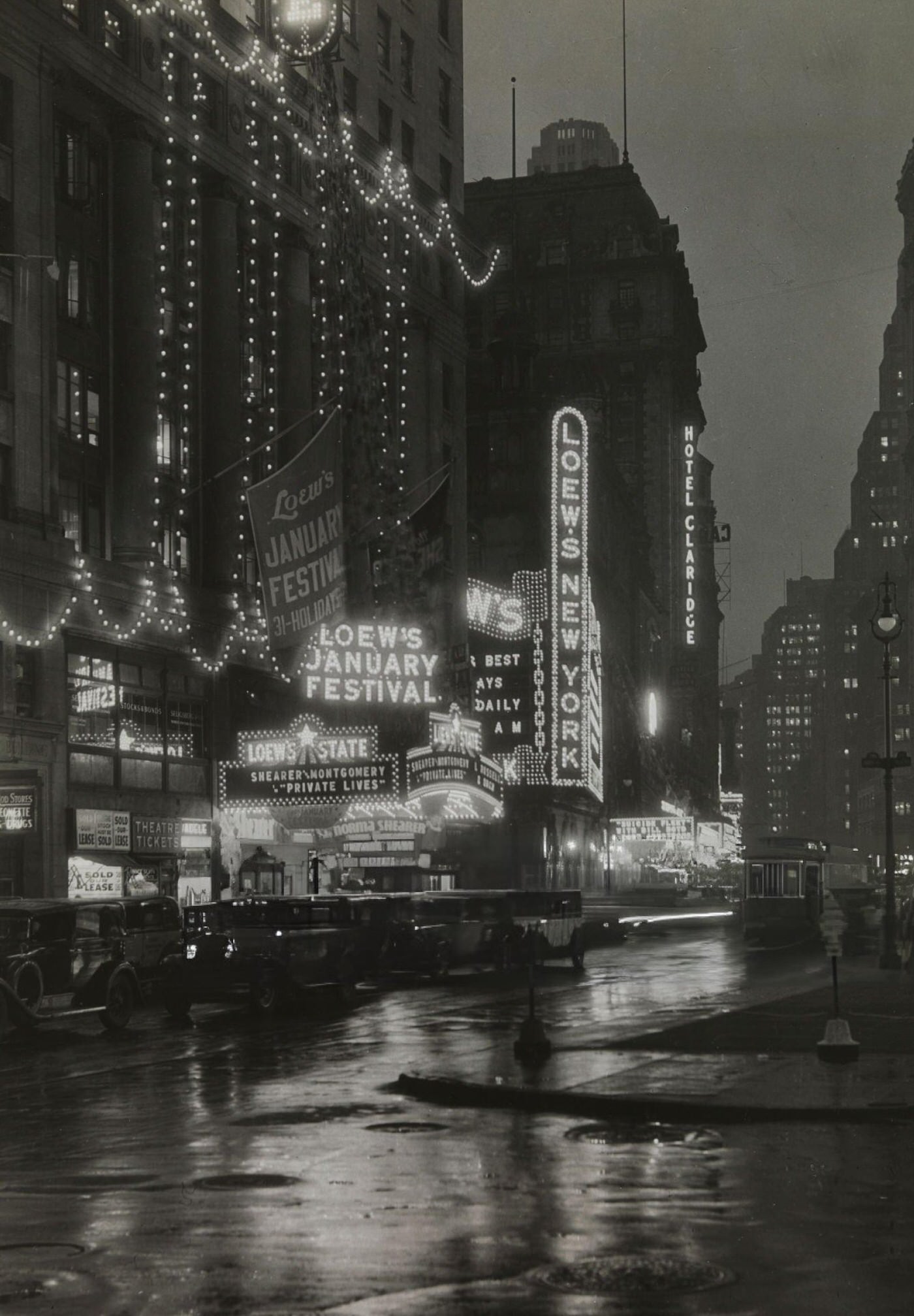 Times Square At Dusk -- Looking South From 46Th St., 1930.