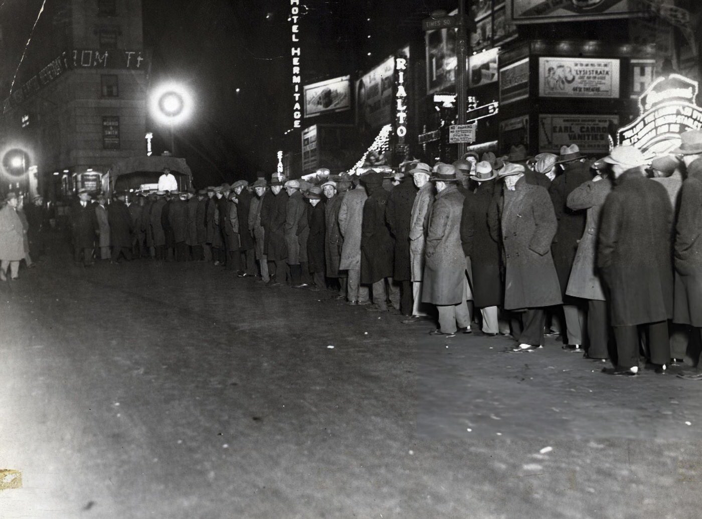 Bread Line At Times Square, 1932.