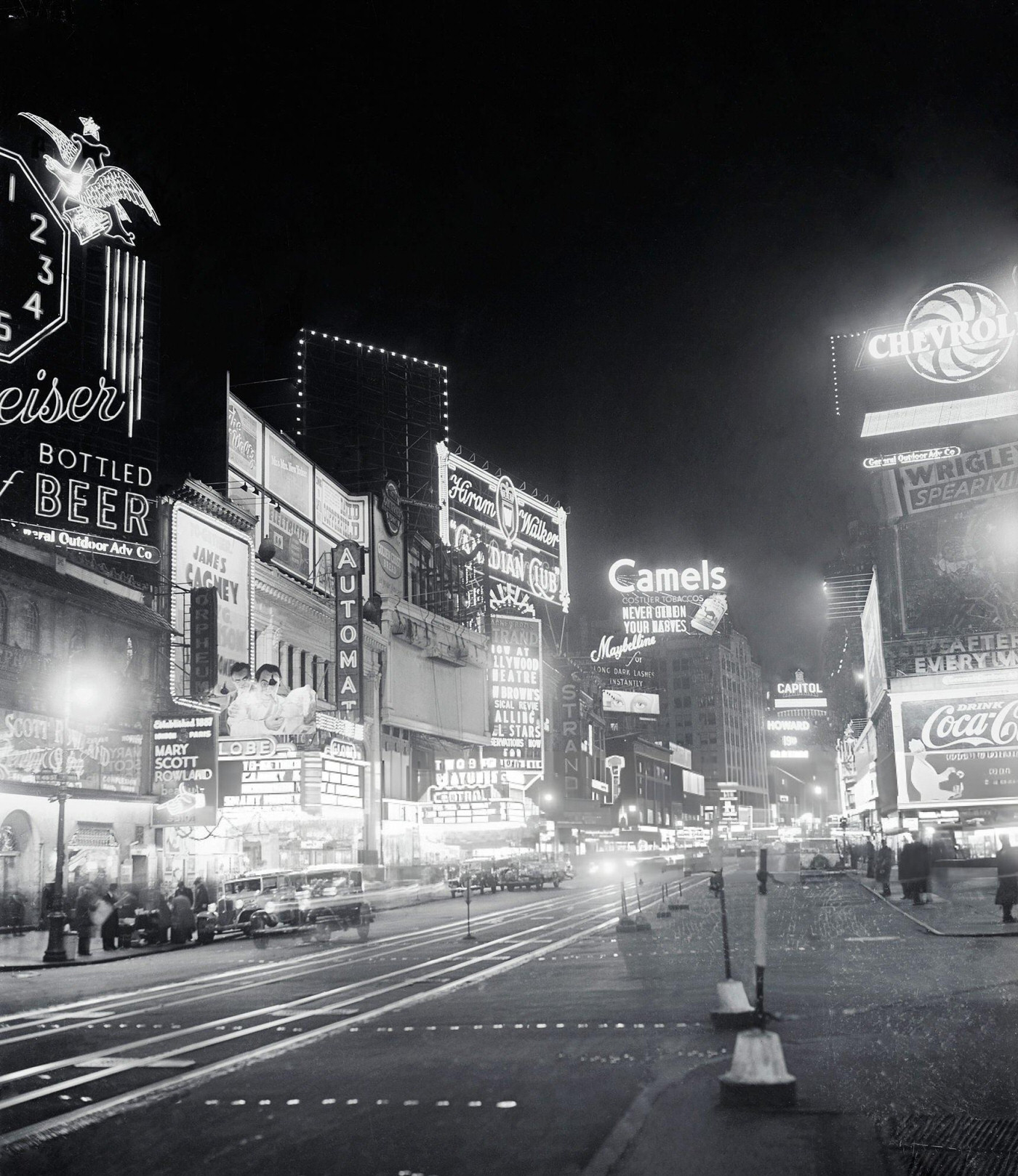Night View Of Times Square.