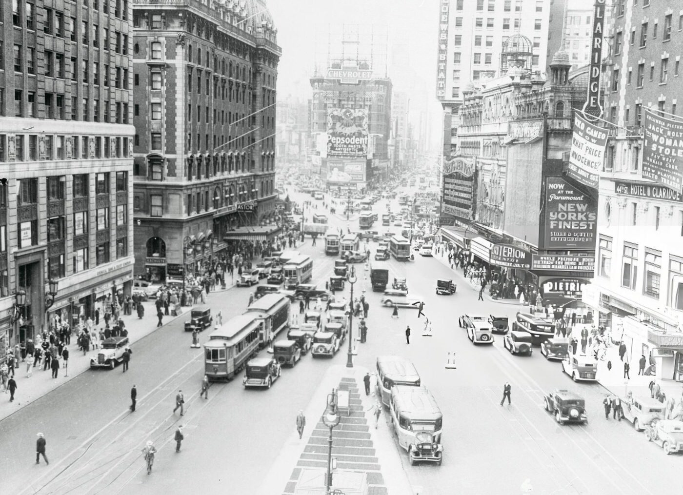 Aerial View Of Times Square.