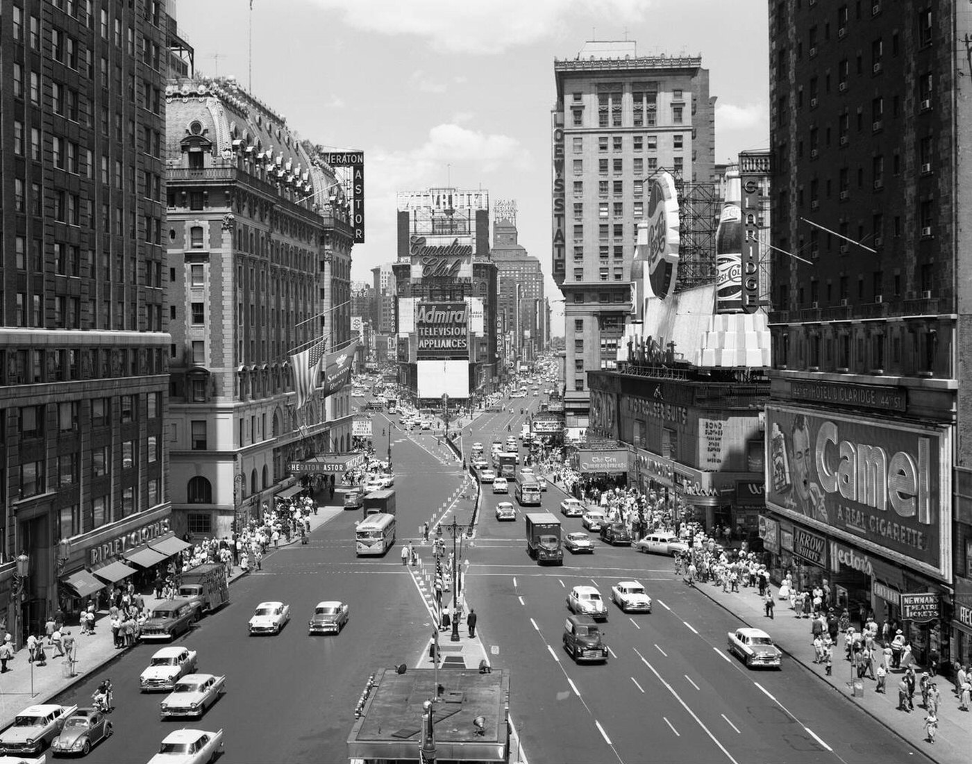Times Square Looking North From The Times Building, 1950S.