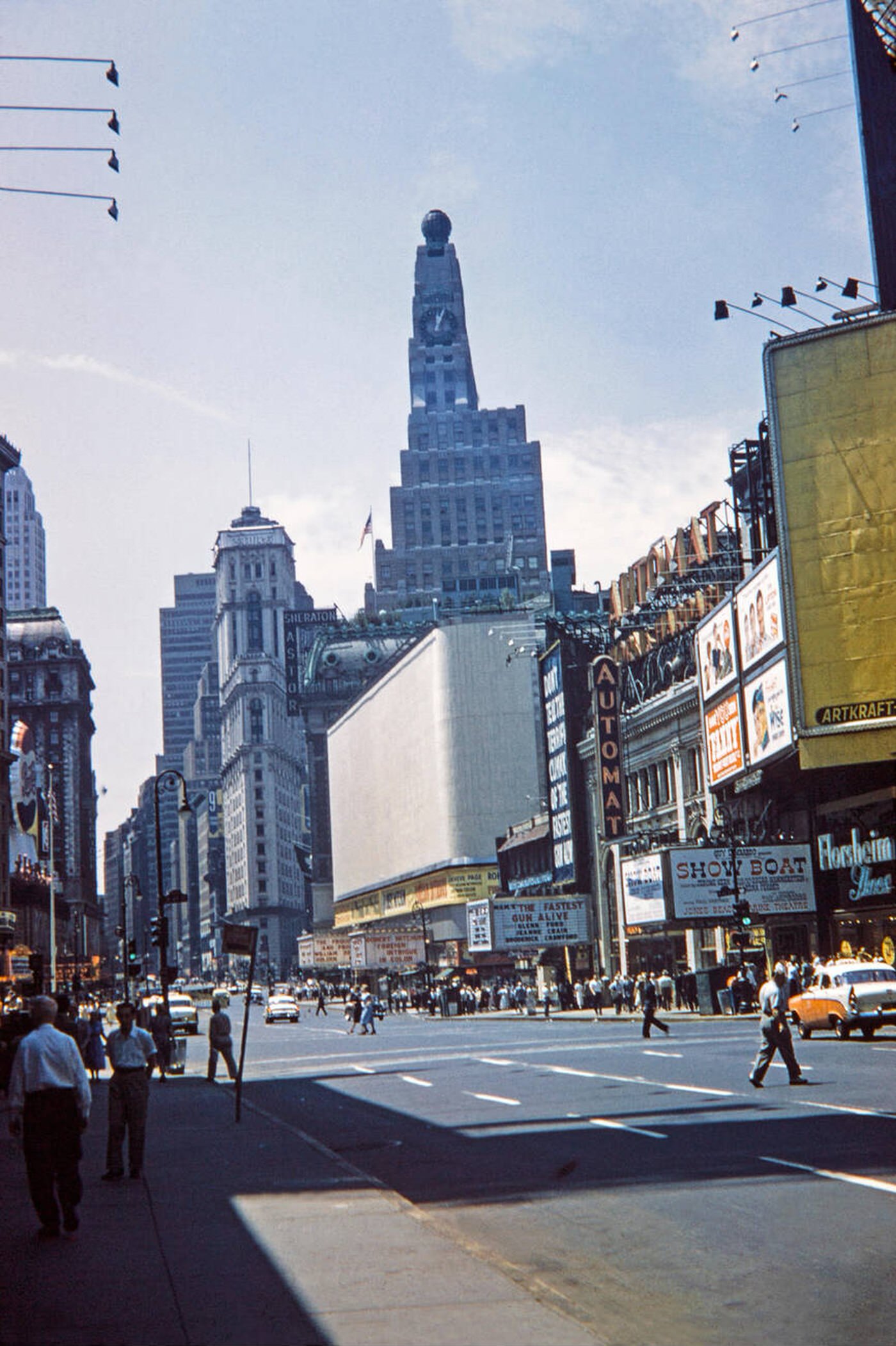 Time Square In New York City In 1956.