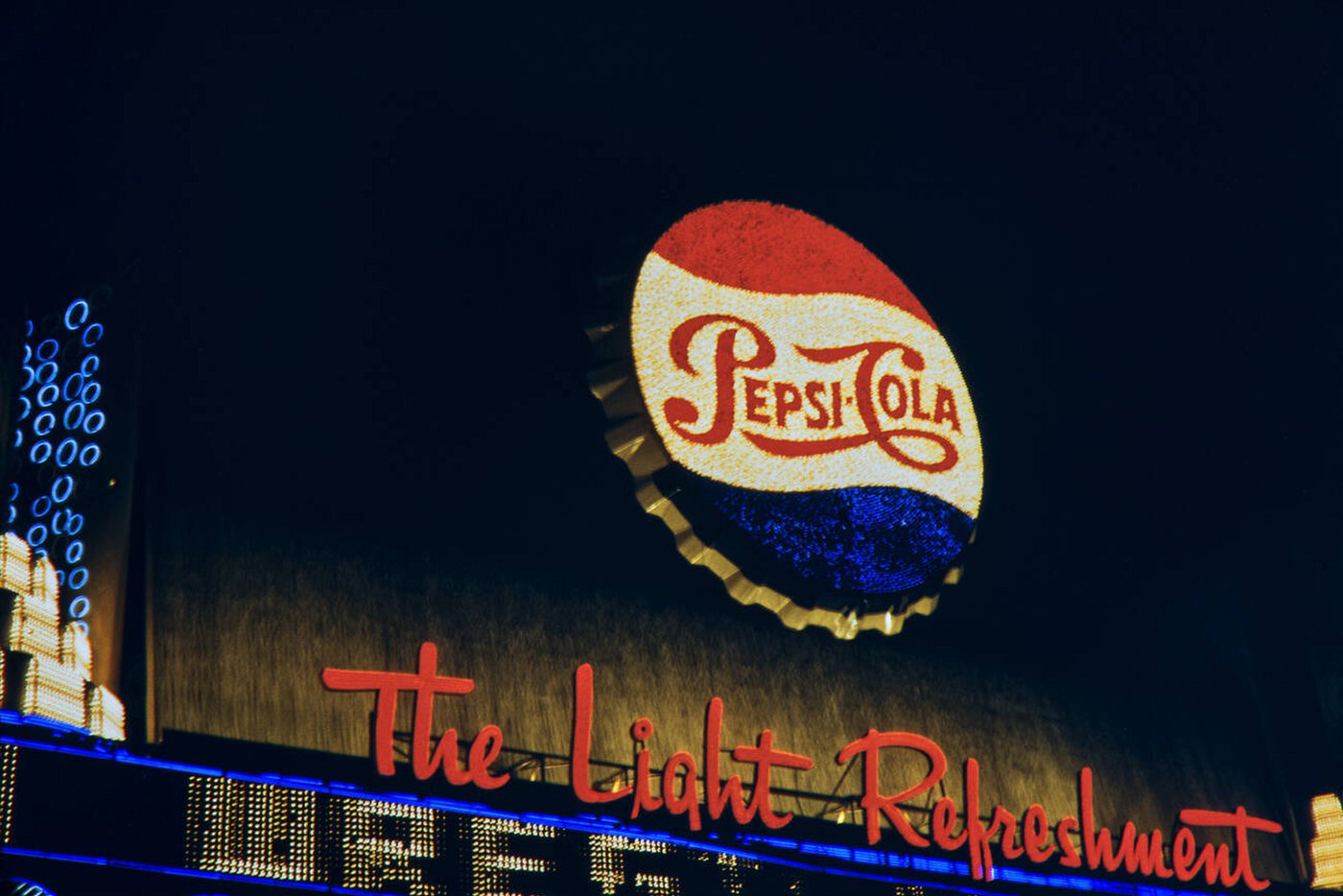New York City Times Square. Pepsi Cola Sign, 1957.